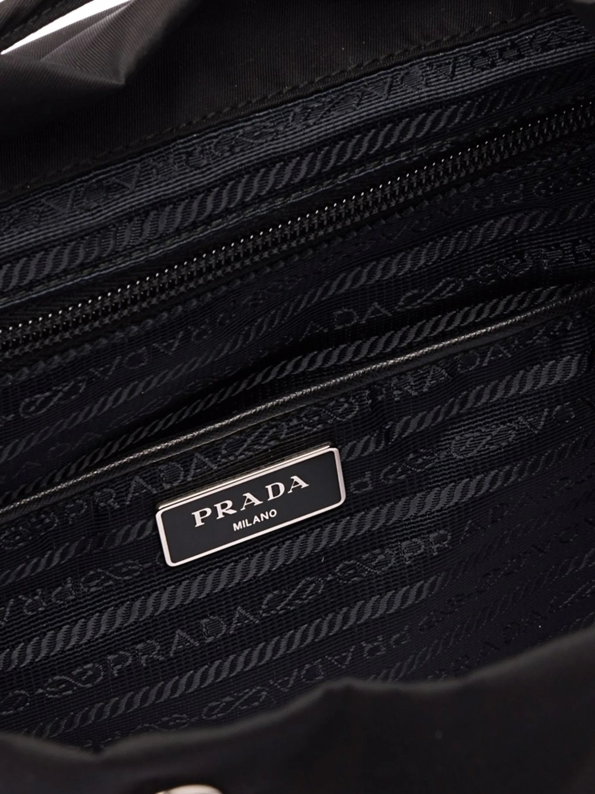 Saffiano leather-trimmed backpack