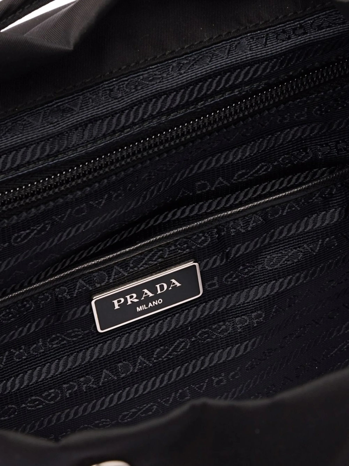 Saffiano leather-trimmed backpack