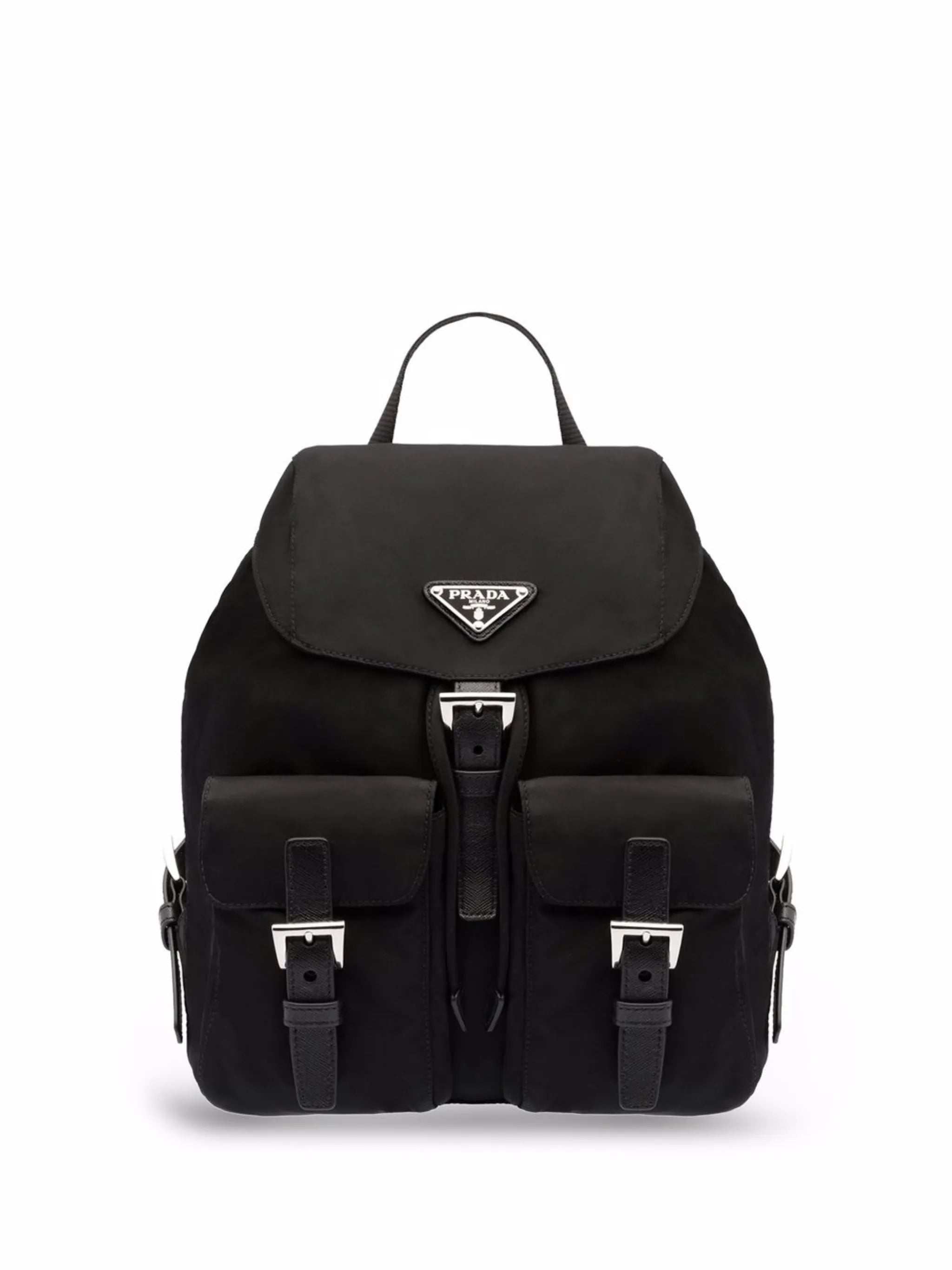 Saffiano leather-trimmed backpack