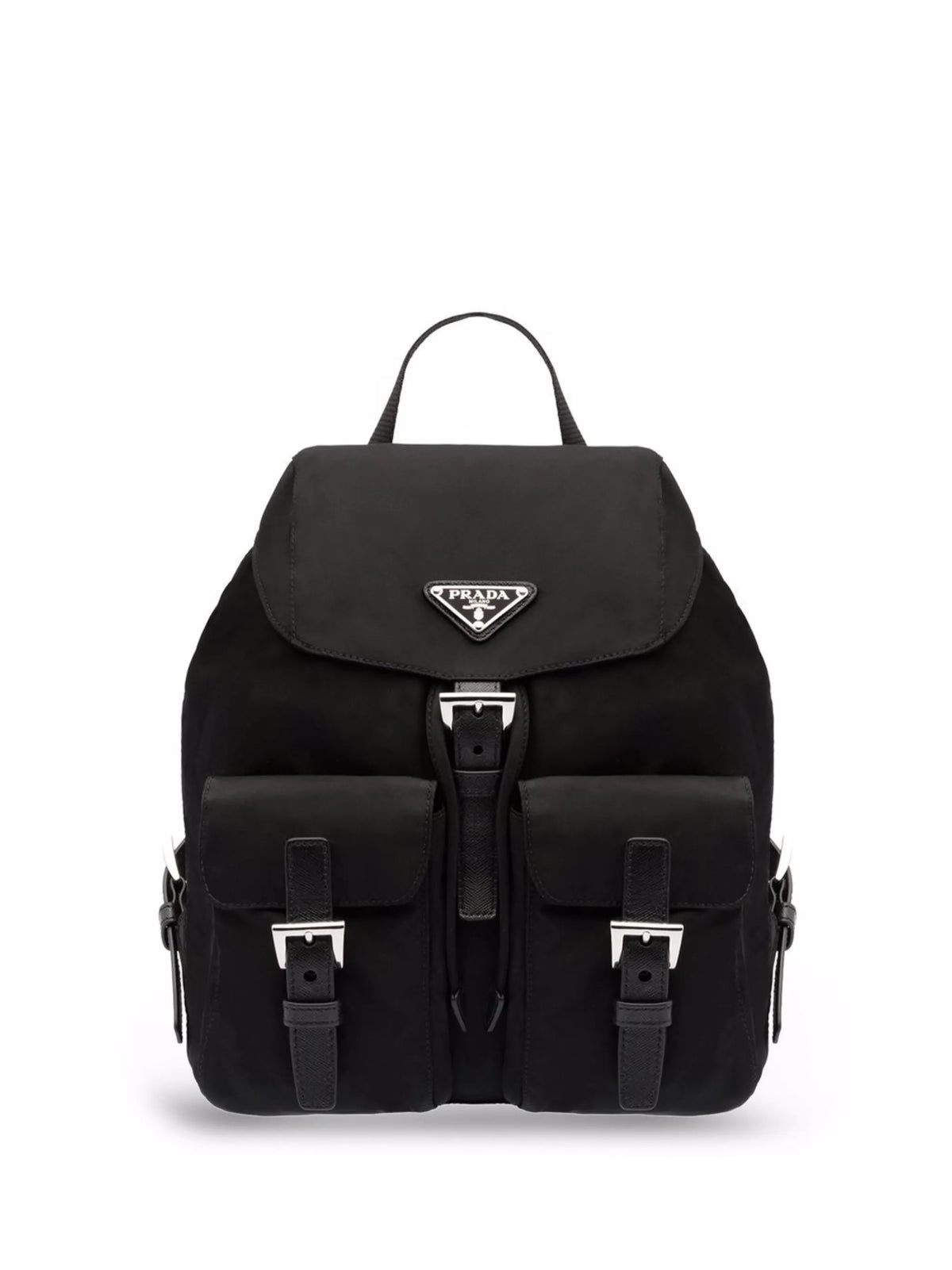 Saffiano leather-trimmed backpack