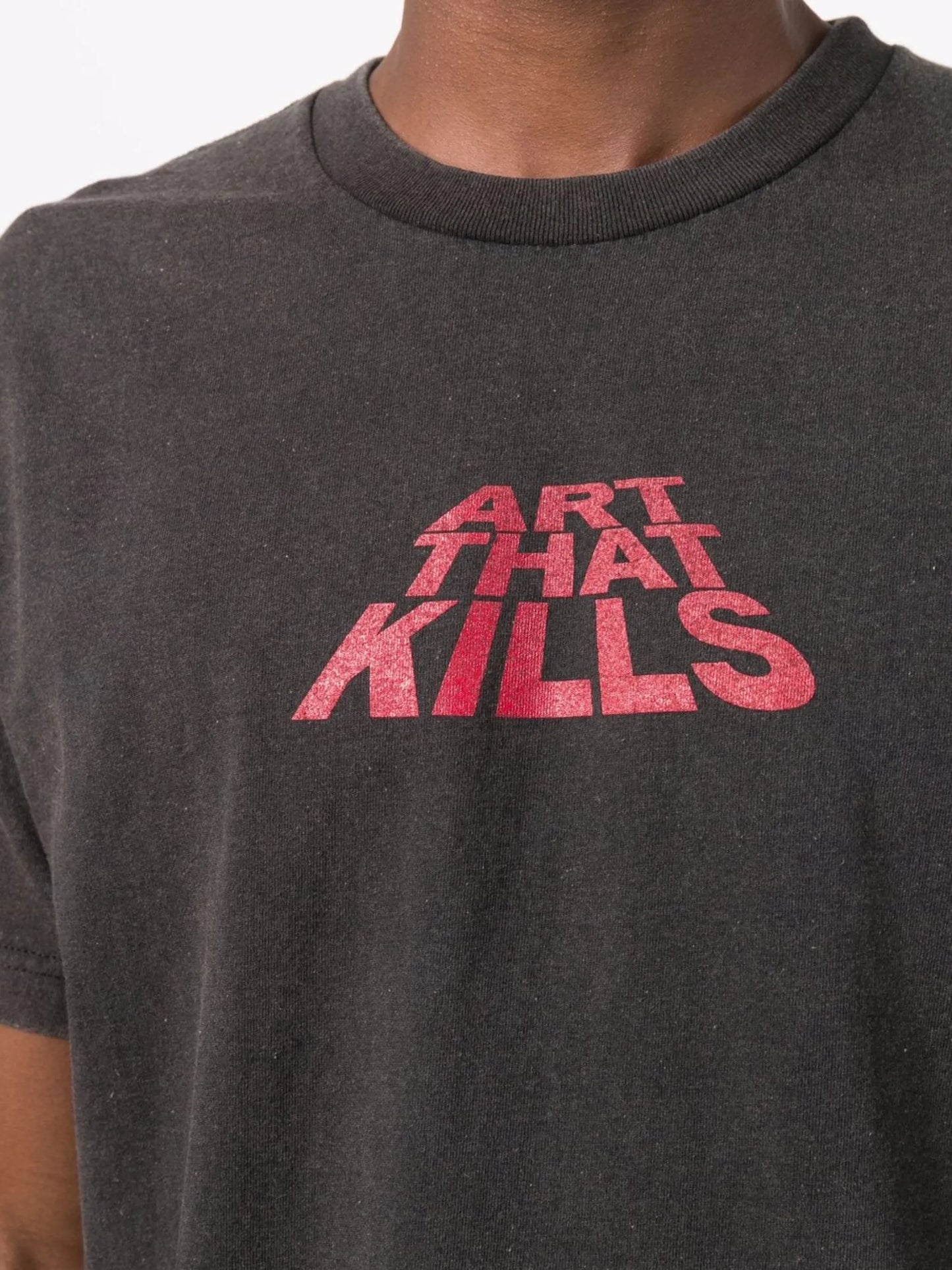 slogan-print T-shirt