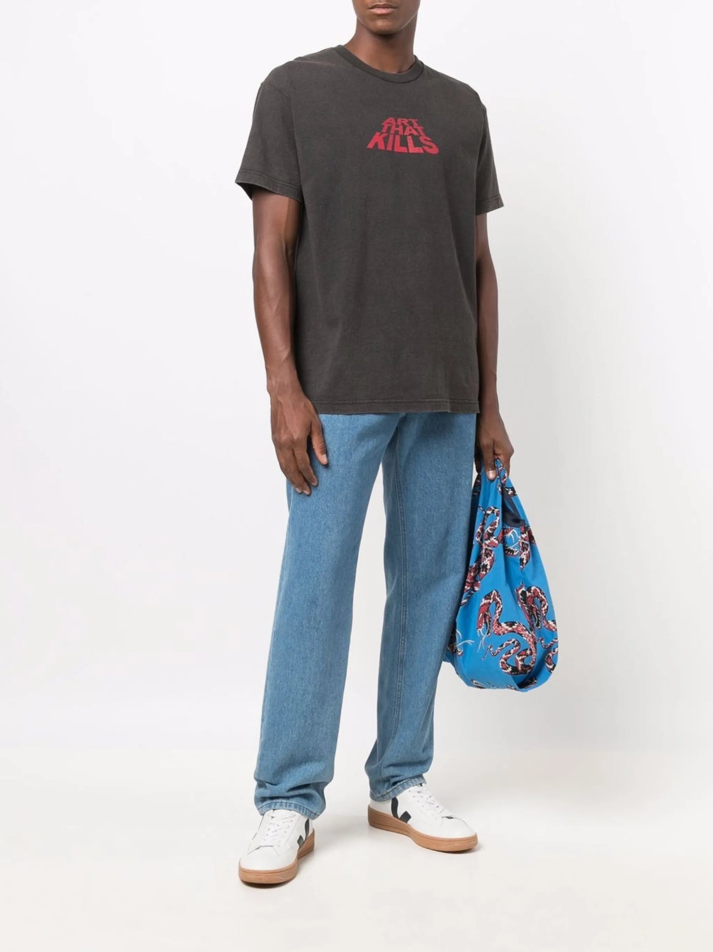 slogan-print T-shirt