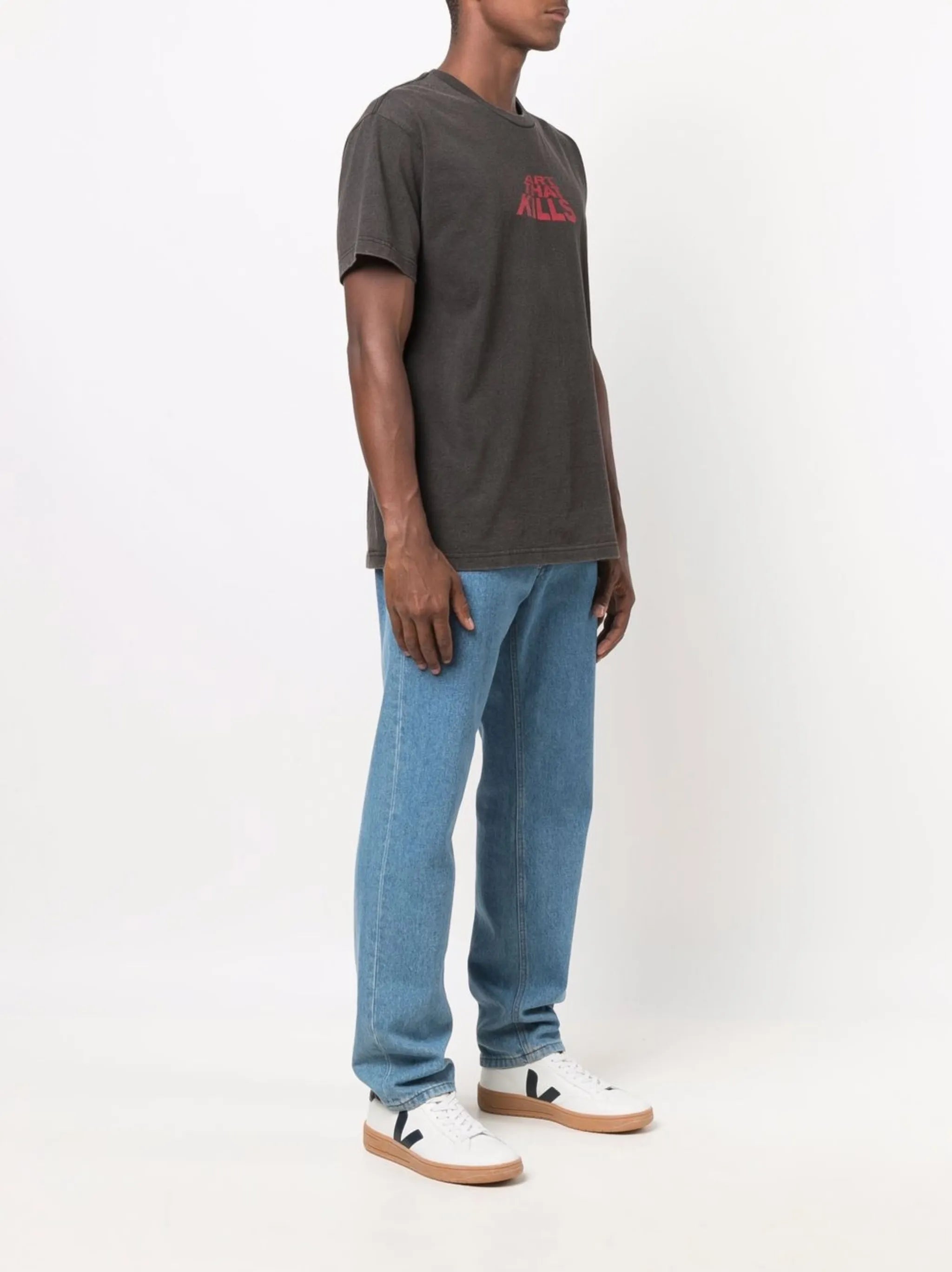 slogan-print T-shirt