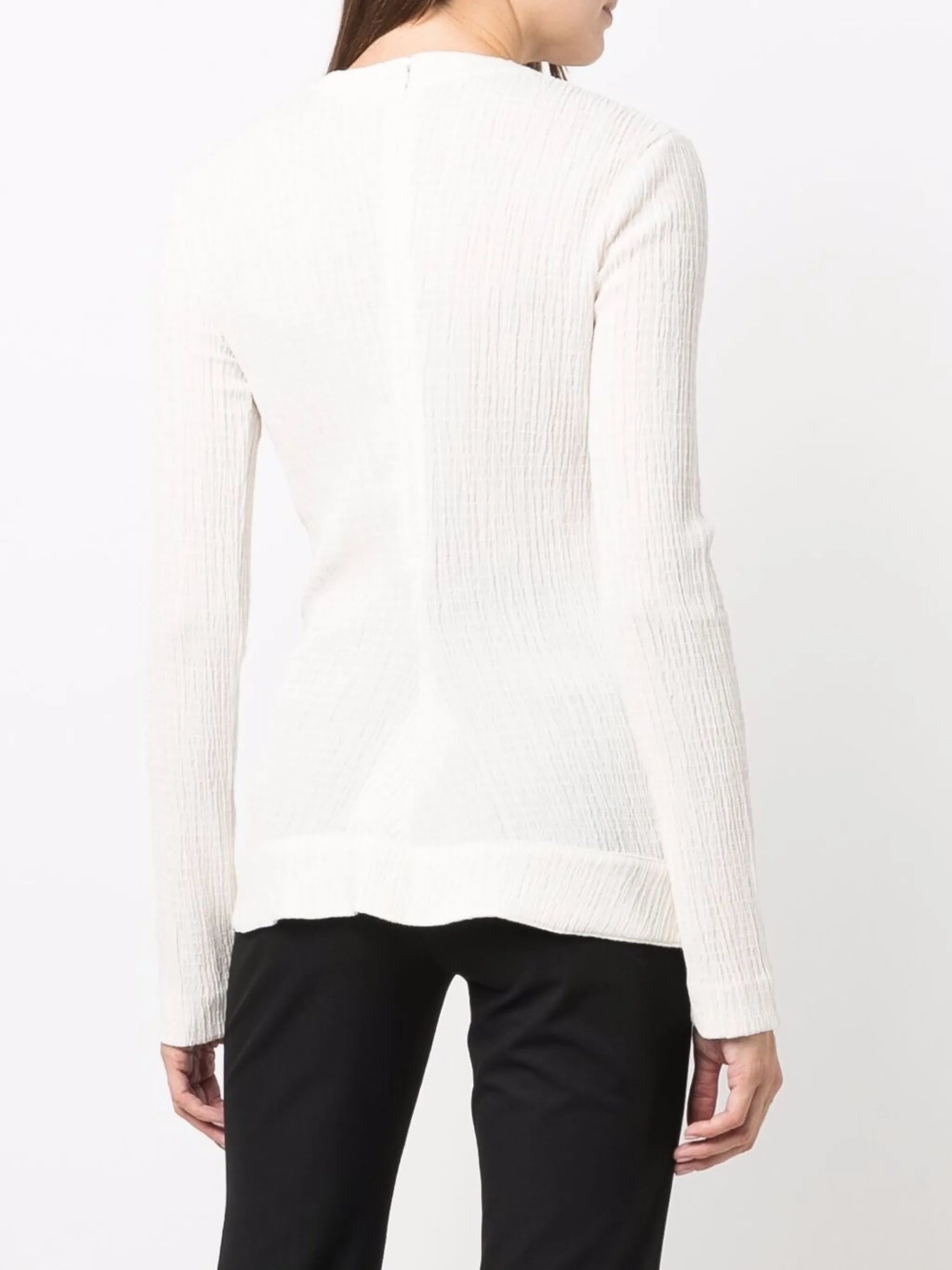 ribbed round neck top