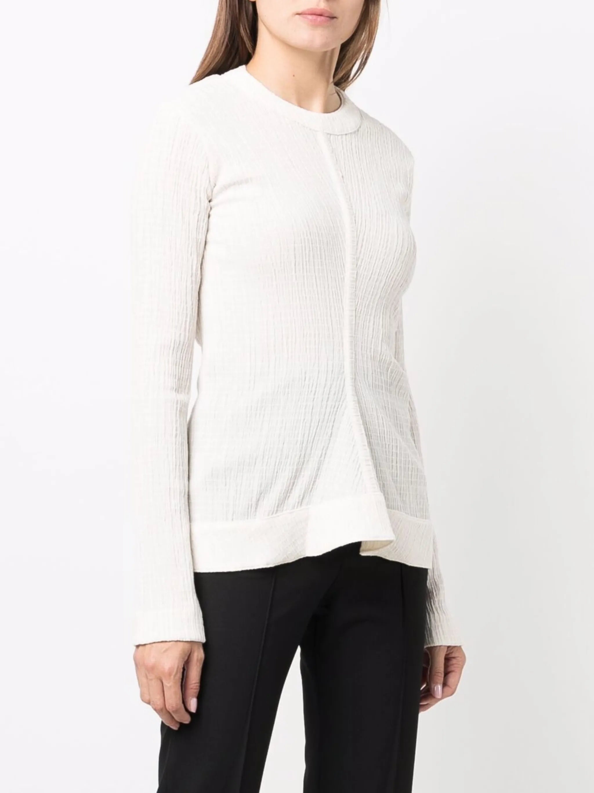 ribbed round neck top