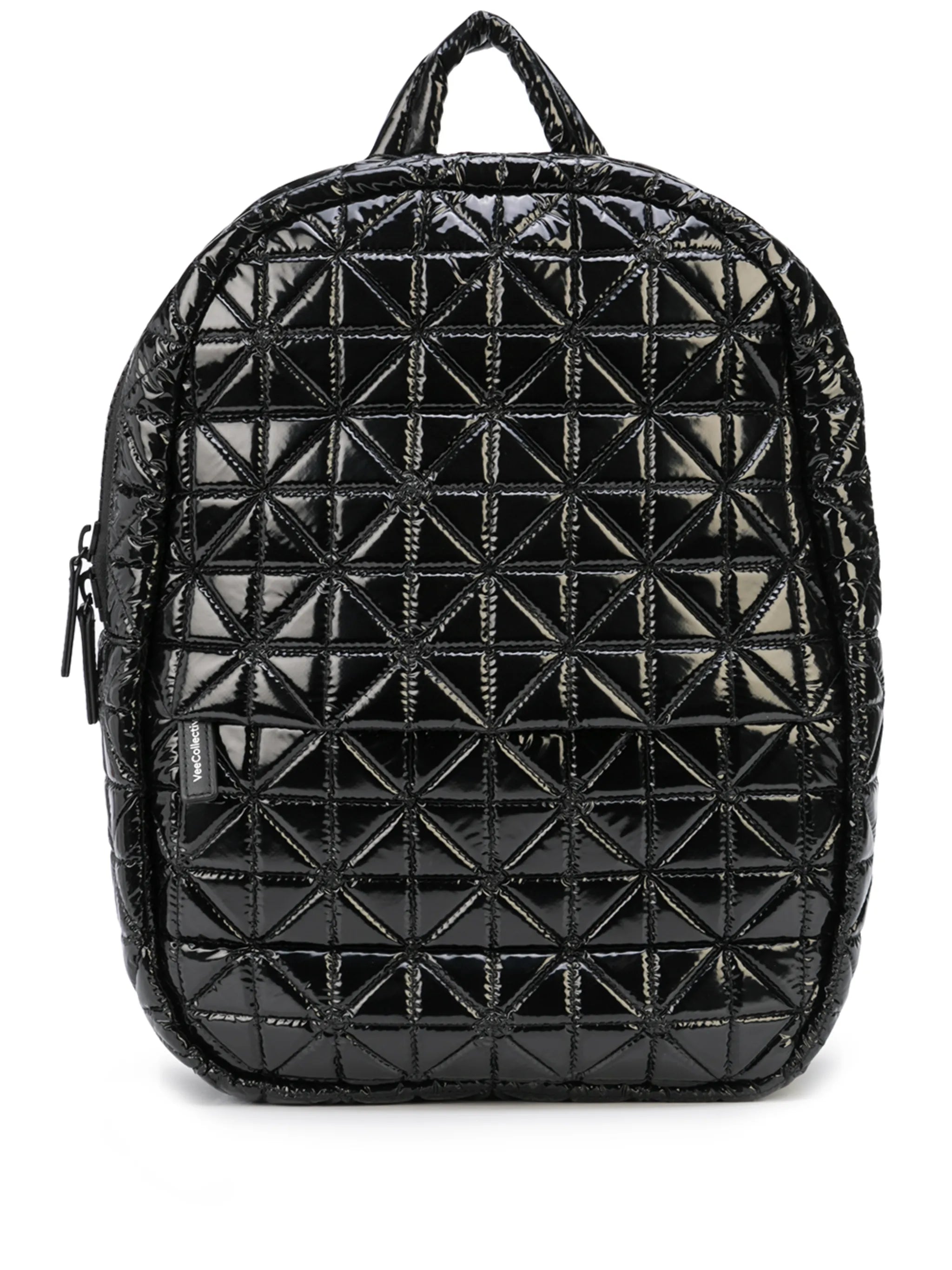 quilted geometric backpack