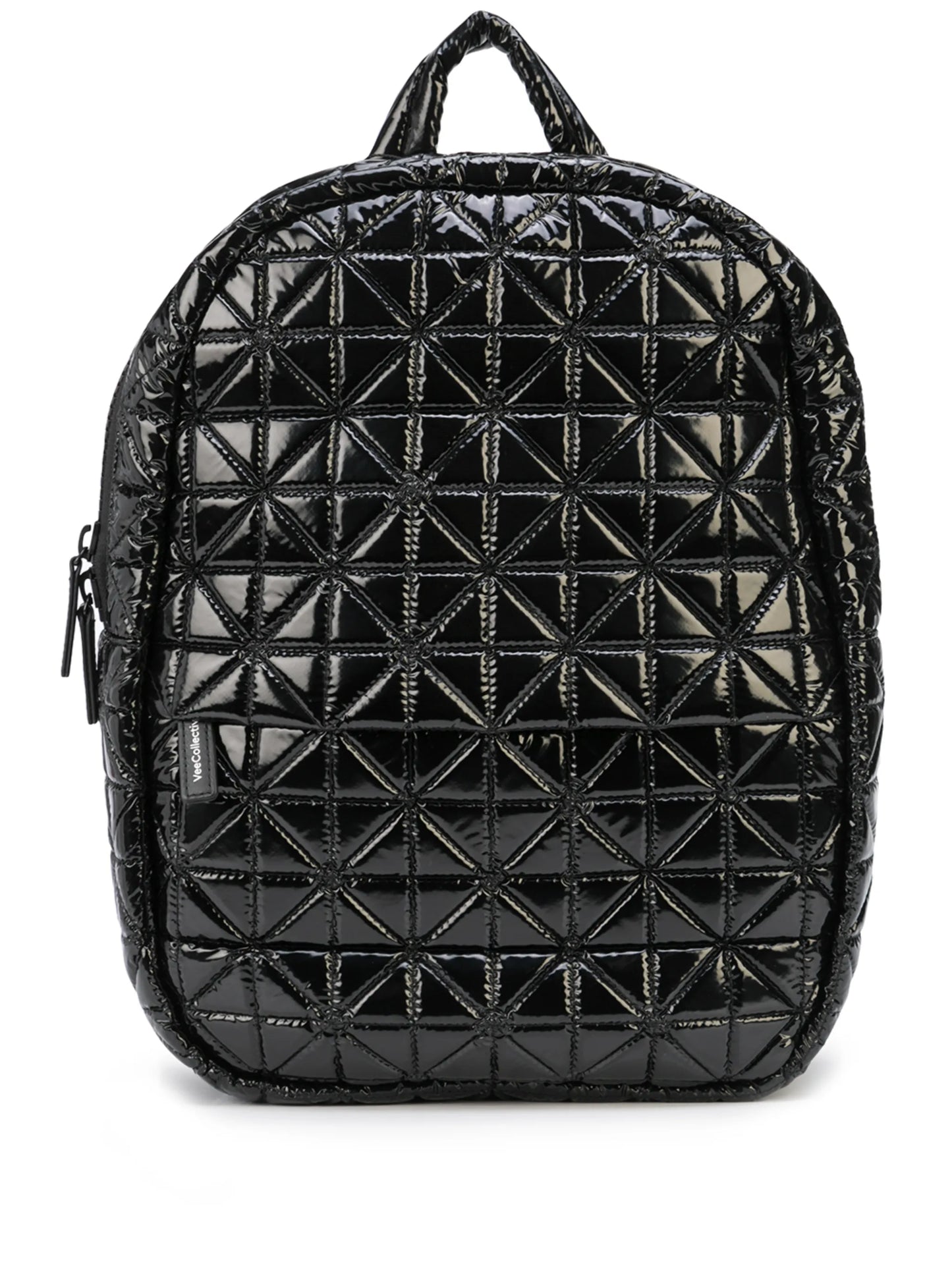 quilted geometric backpack