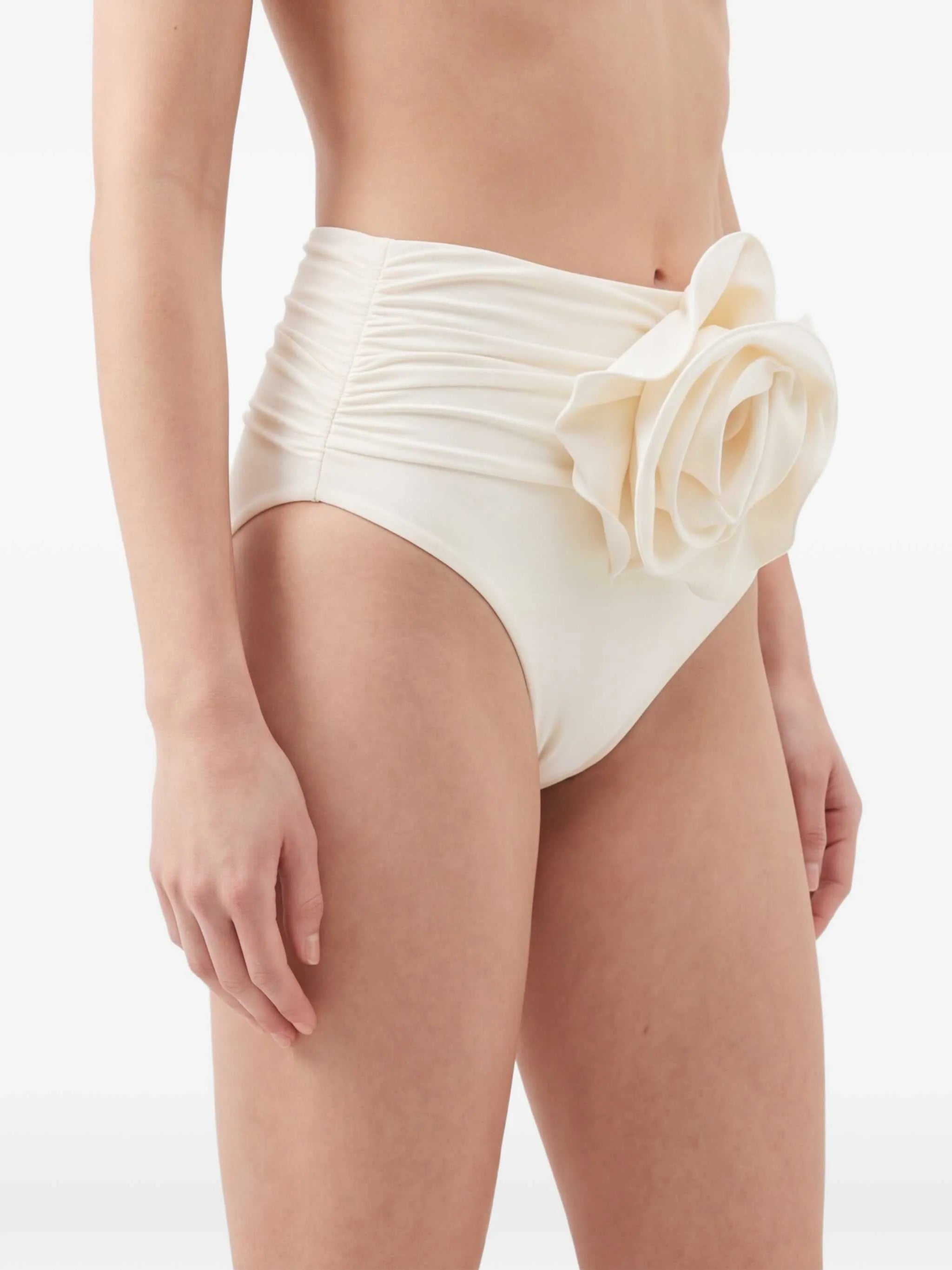 floral-appliqué bikini bottoms