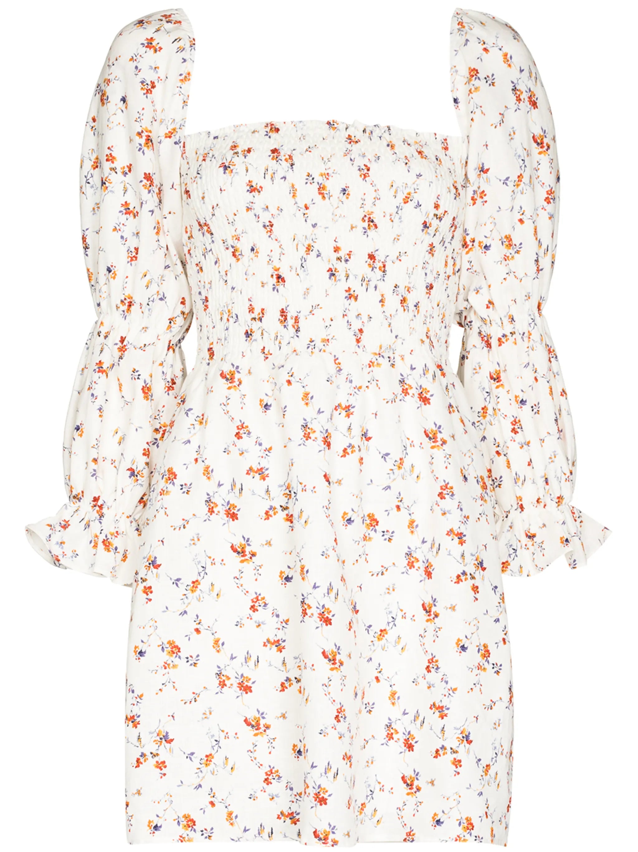 Zoya floral-print linen minidress