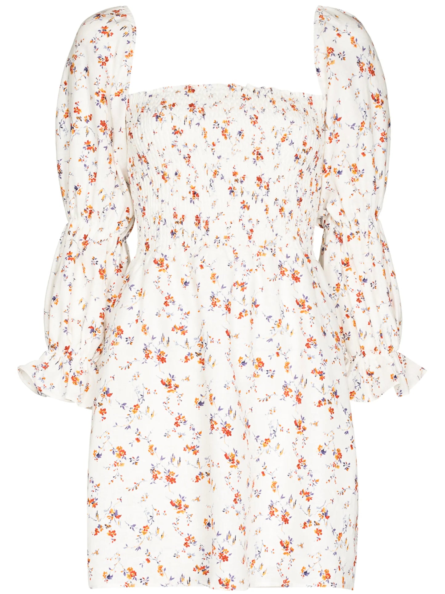 Zoya floral-print linen minidress
