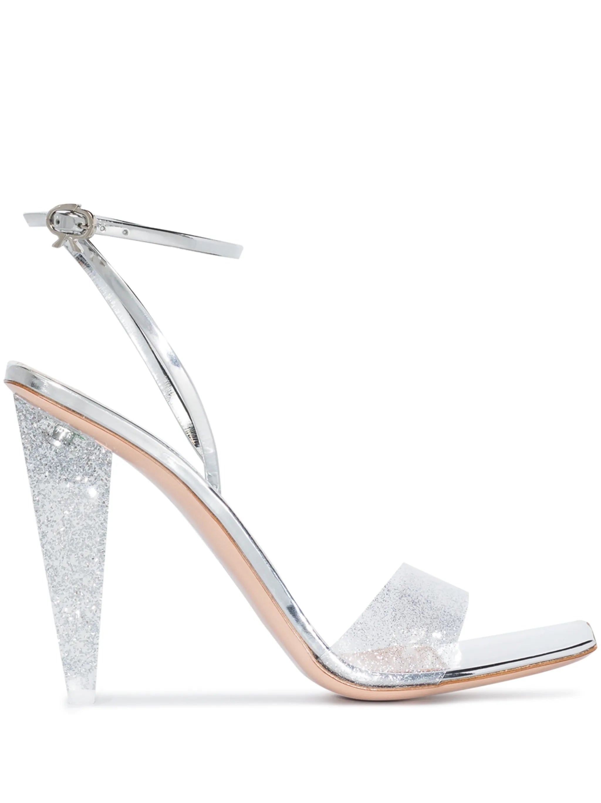 111mm Odyssey glitter-embellished sandals