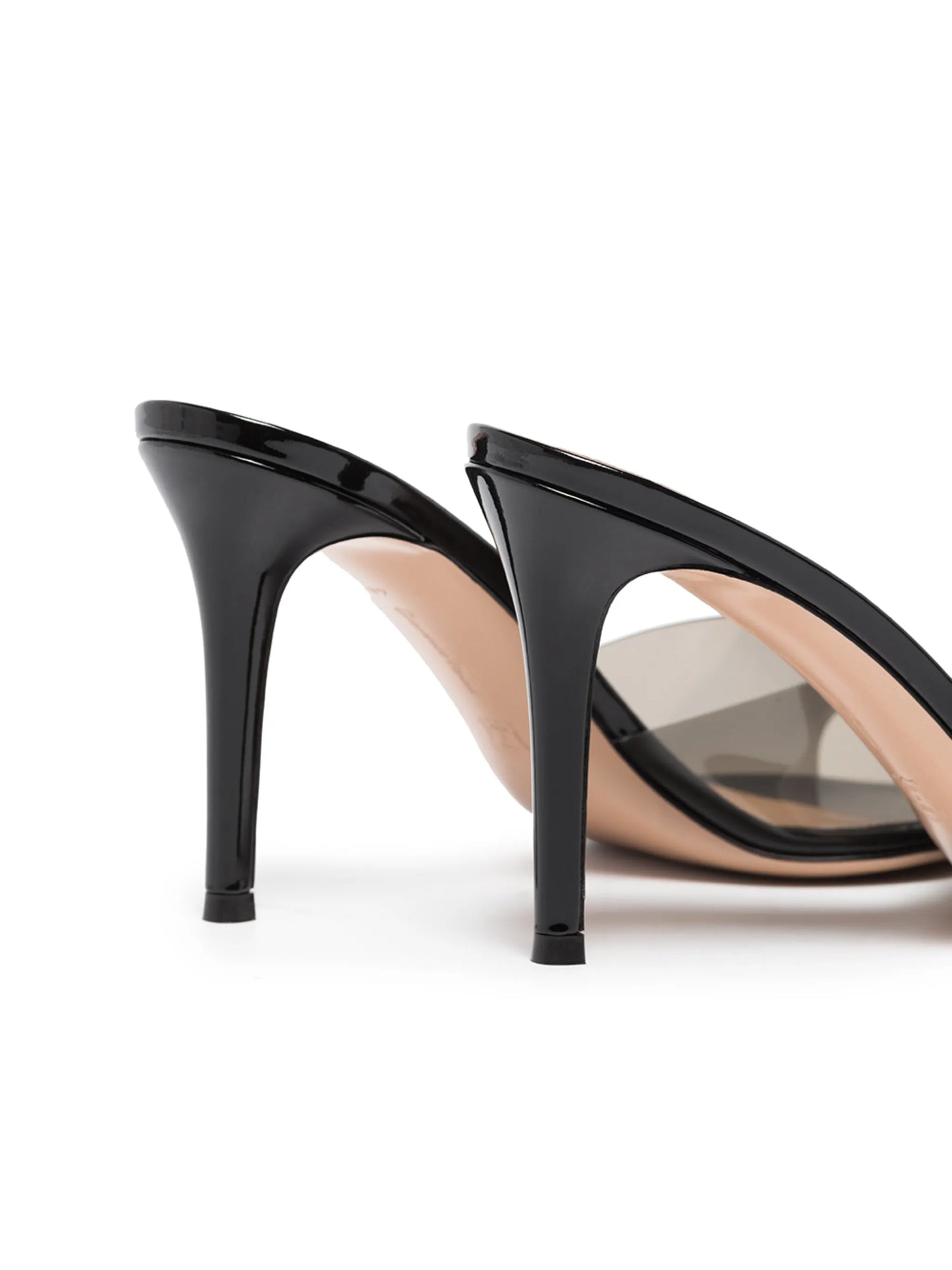 Elle 85mm transparent-strap mules