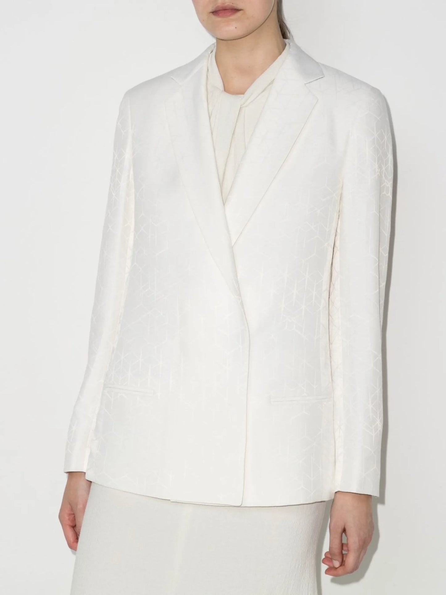 jacquard asymmetric blazer