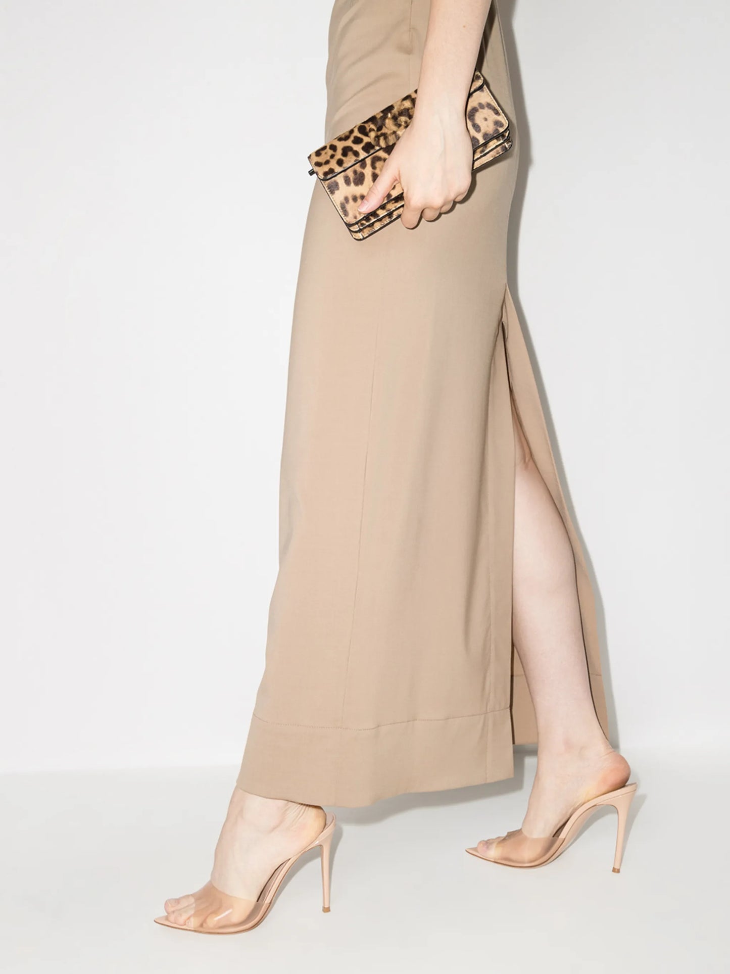 Elle 105mm transparent-strap mules