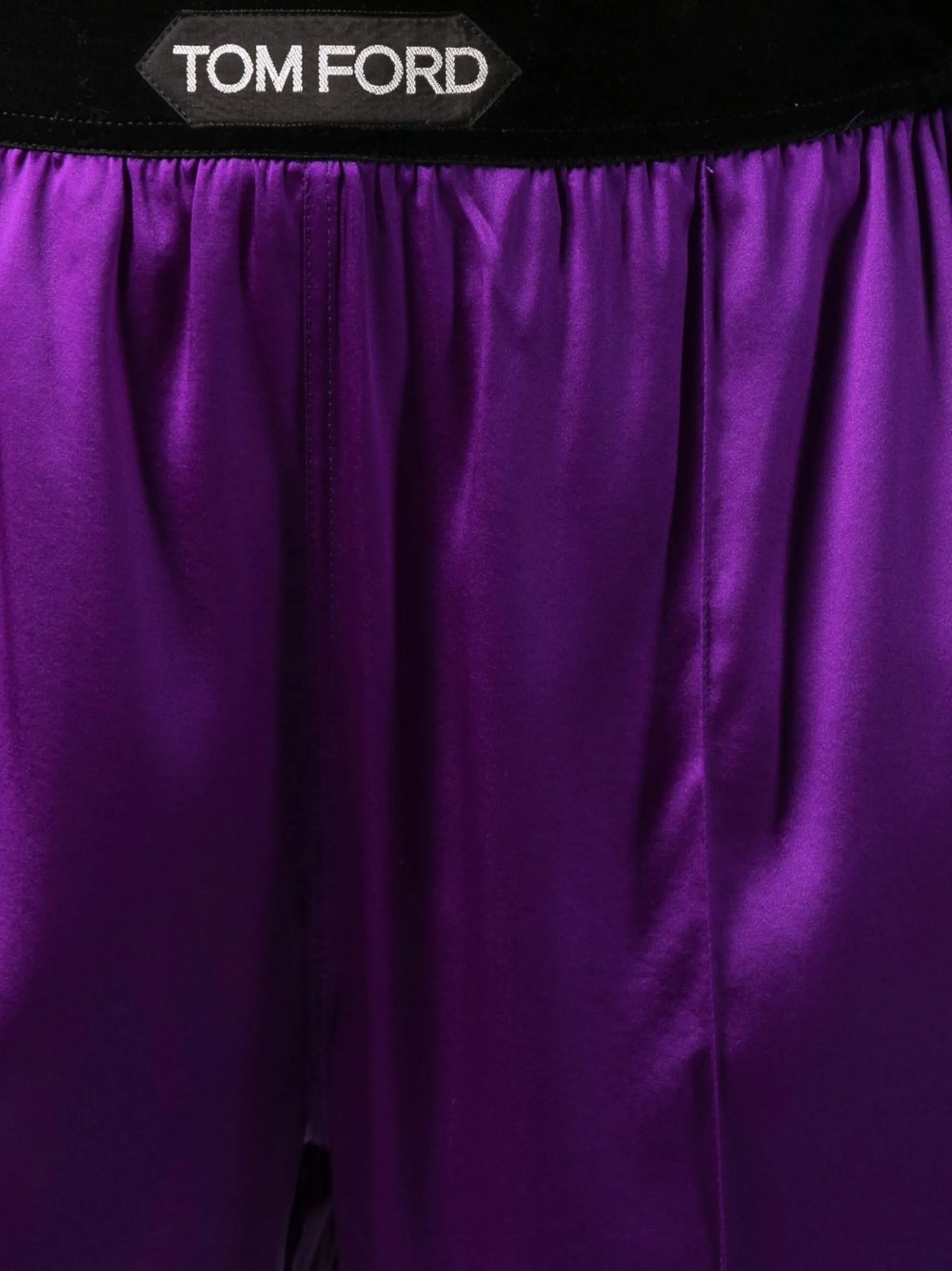logo-patch straight-leg trousers