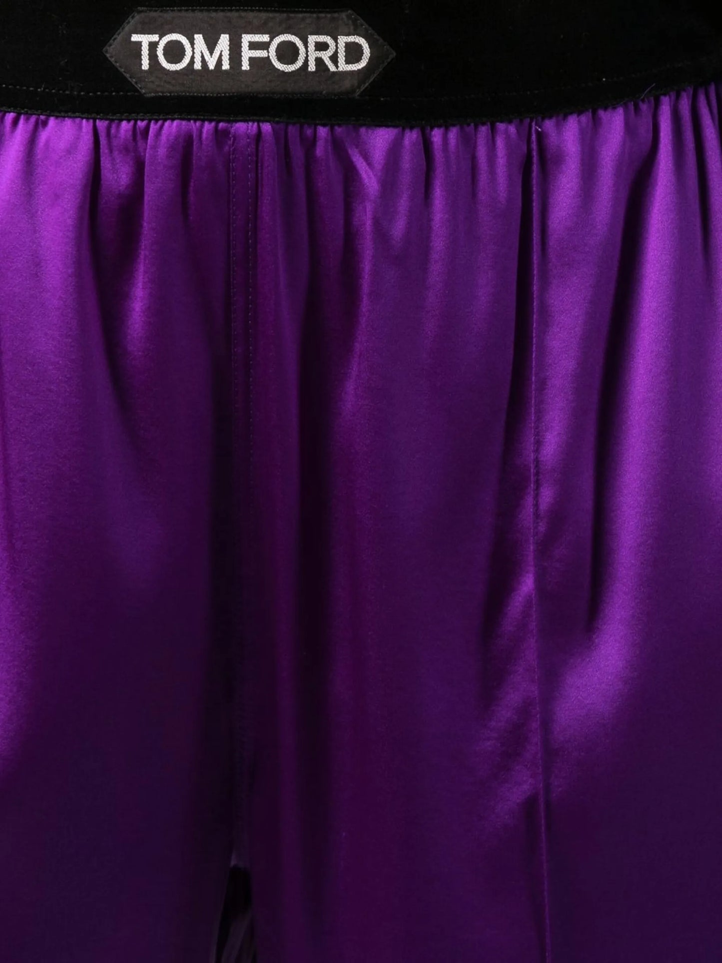 logo-patch straight-leg trousers
