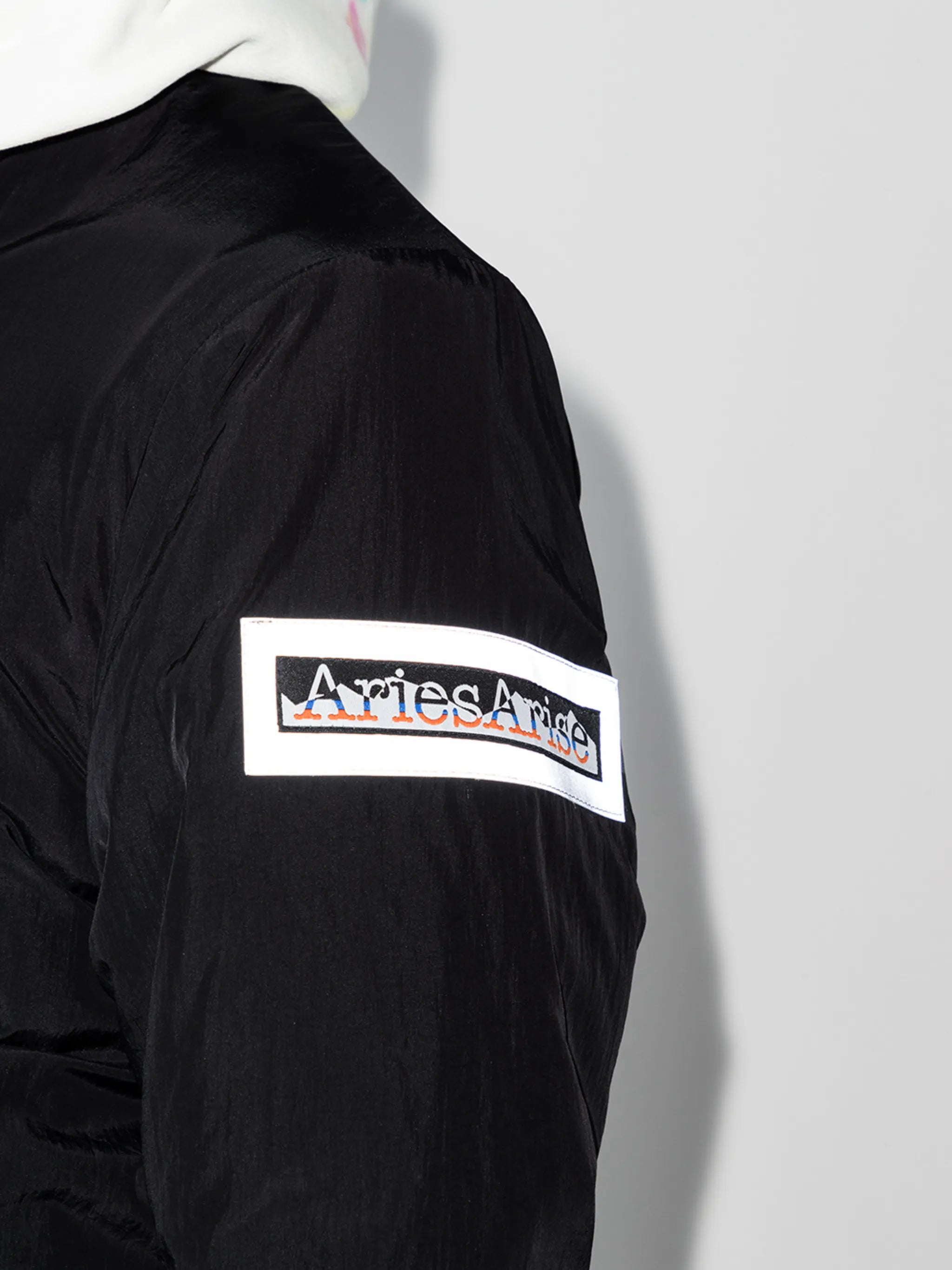 reversible patchwork fleece zip jacket