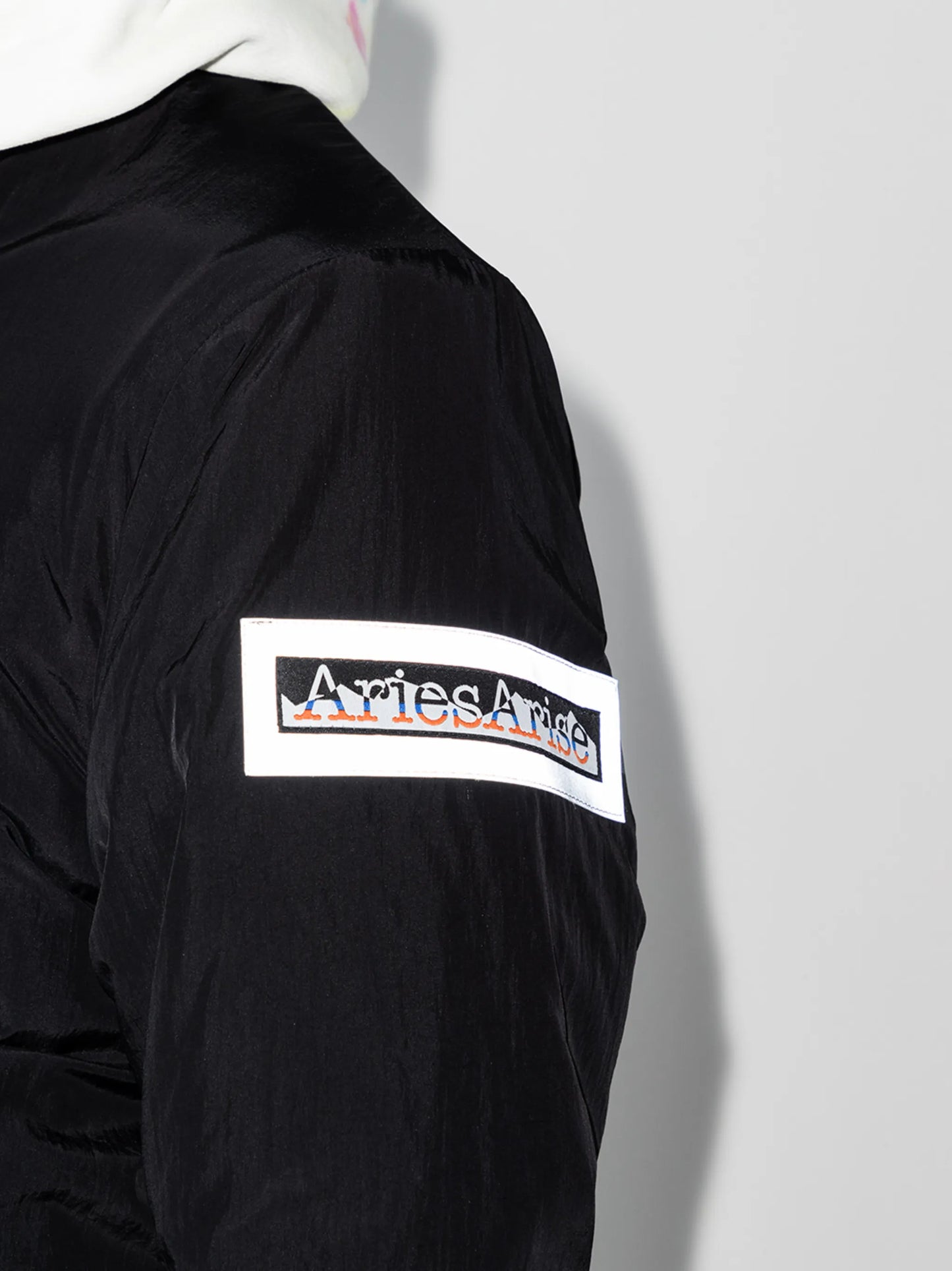 reversible patchwork fleece zip jacket
