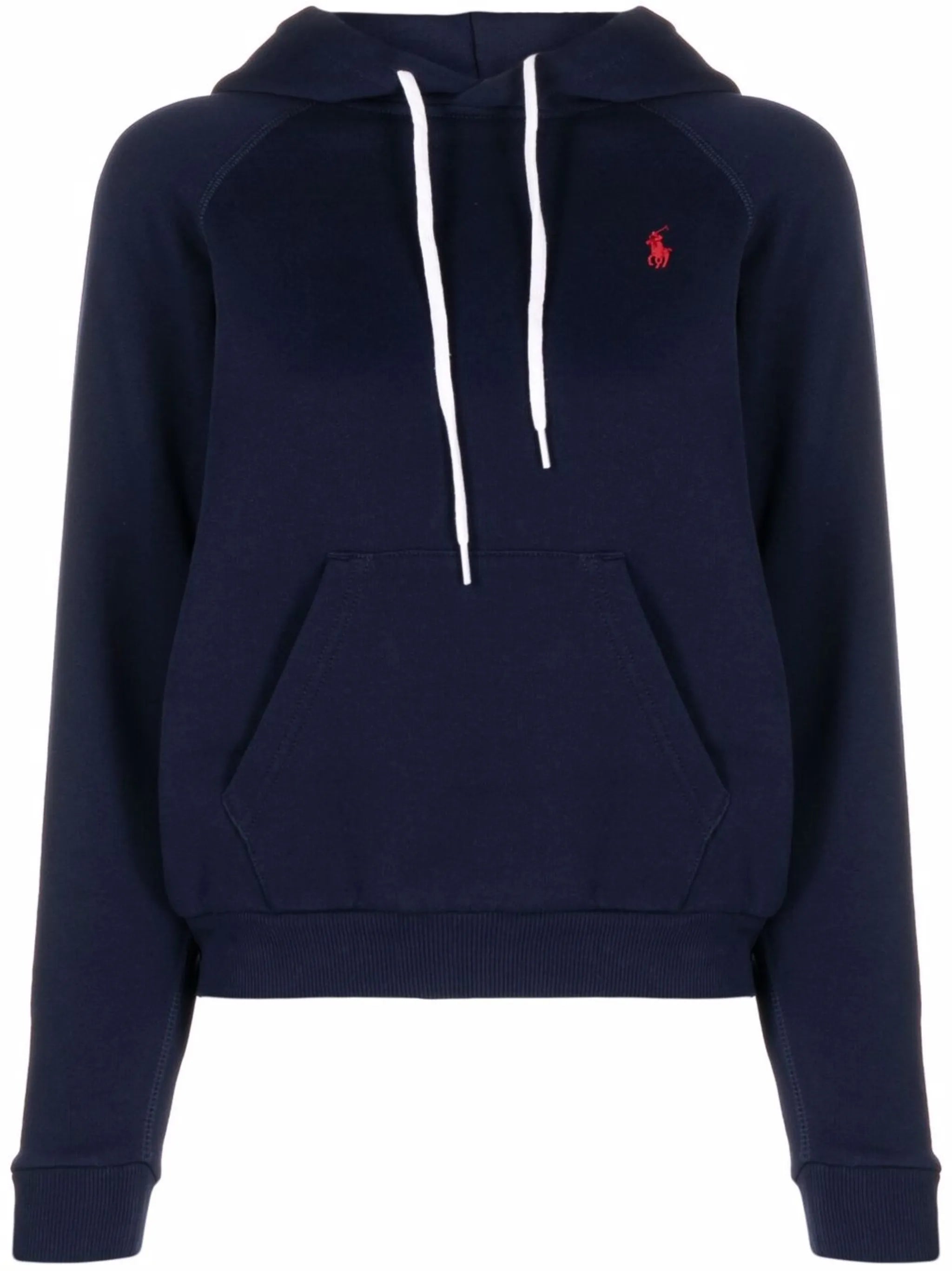 embroidered-logo hoodie