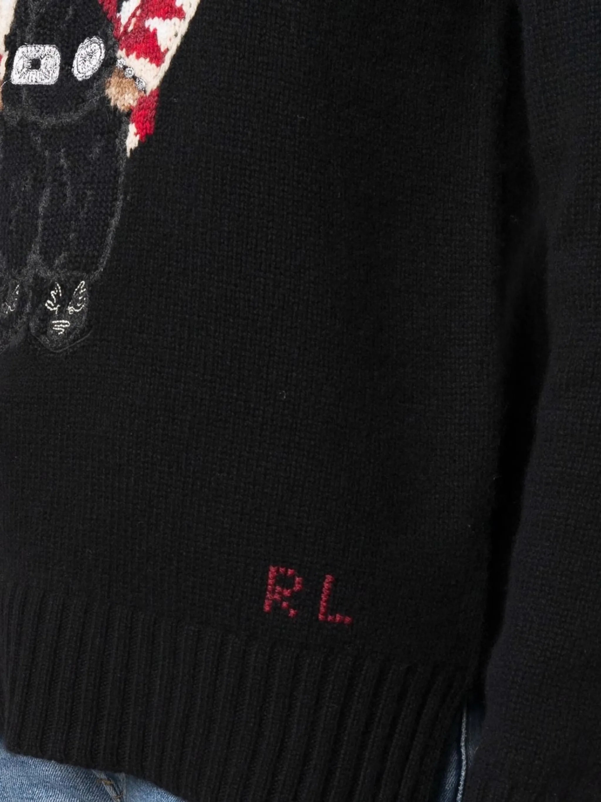 intarsia-knit long-sleeve jumper