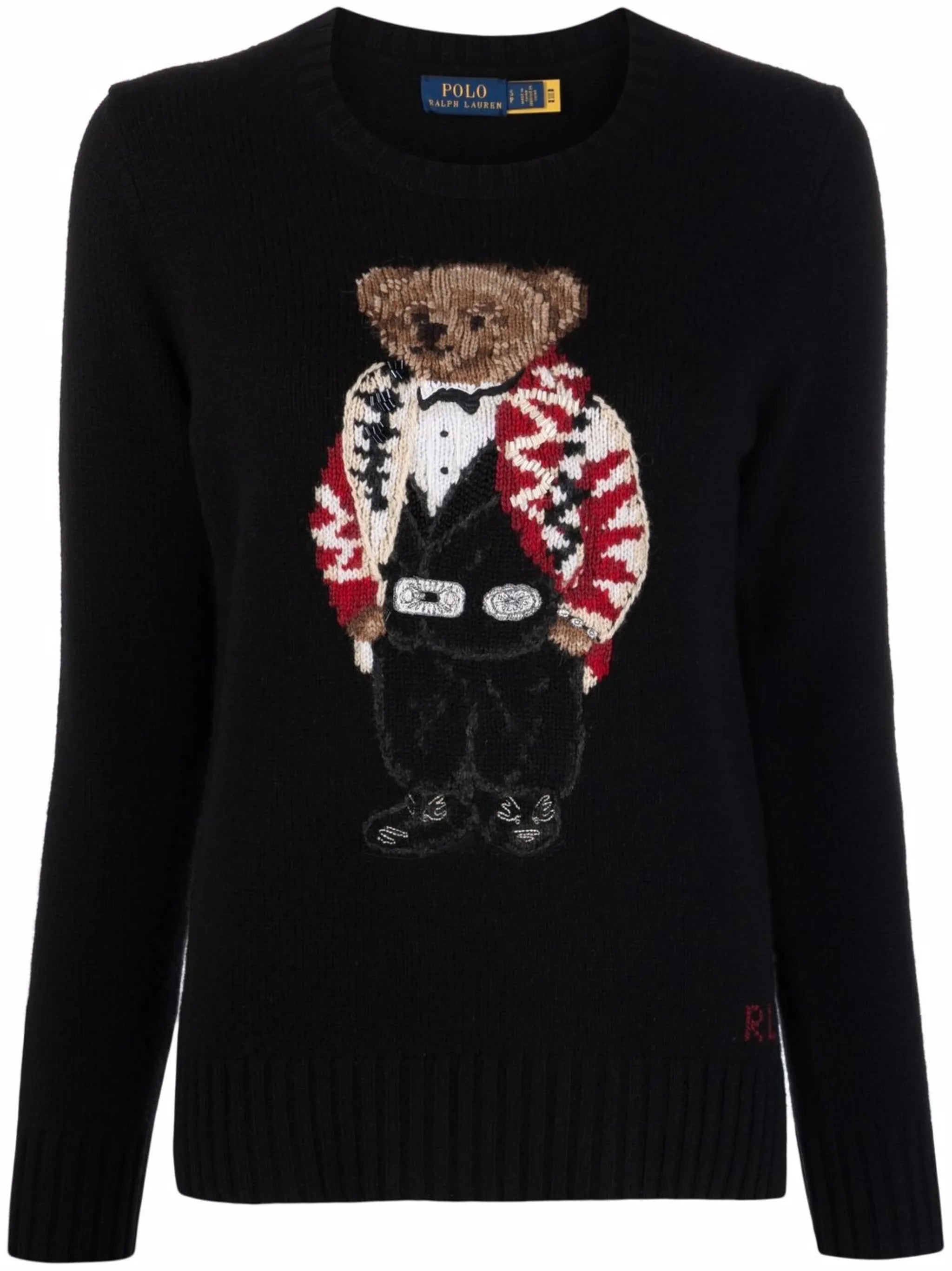 intarsia-knit long-sleeve jumper