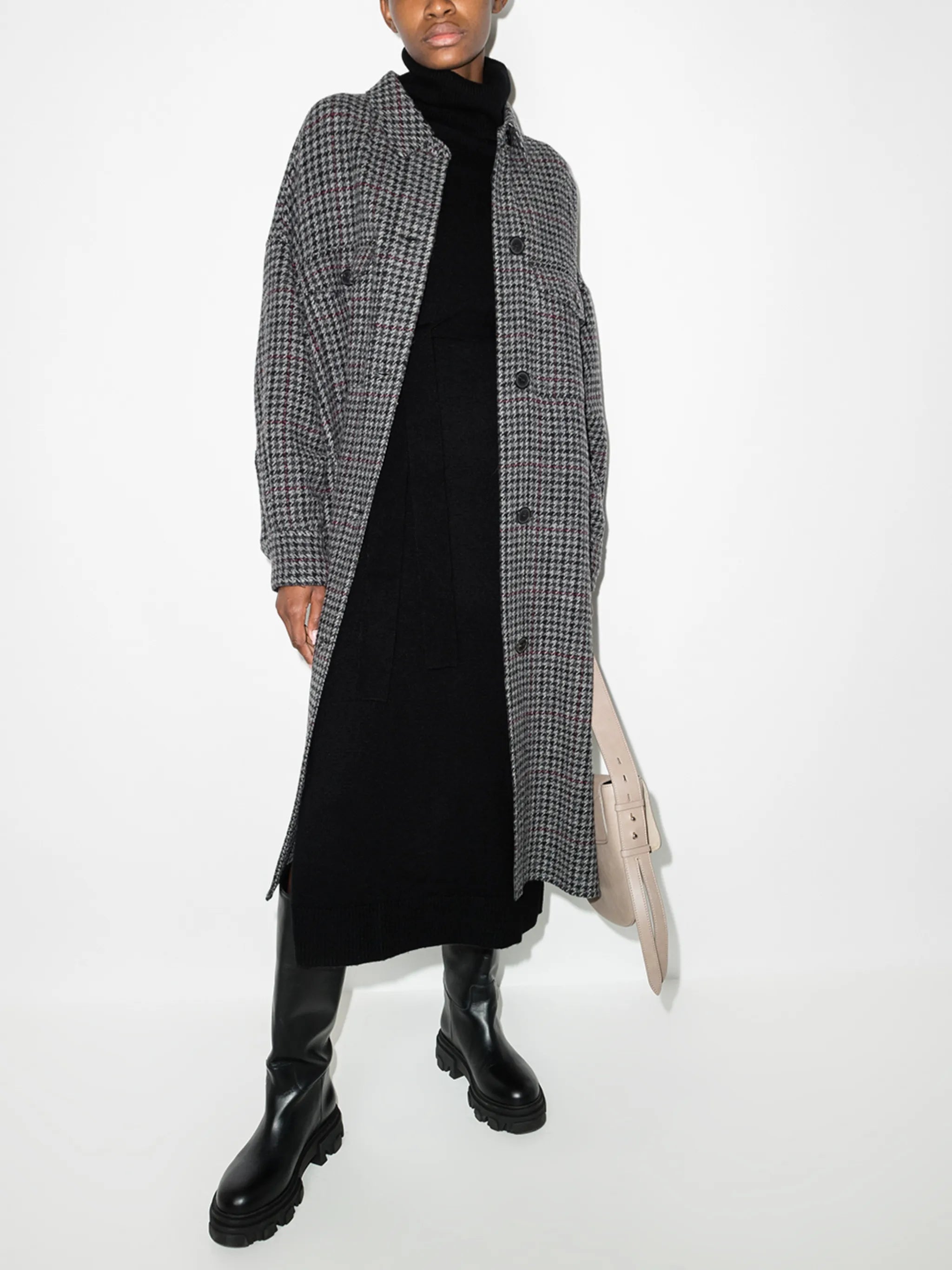 Raundi asymmetric knitted dress