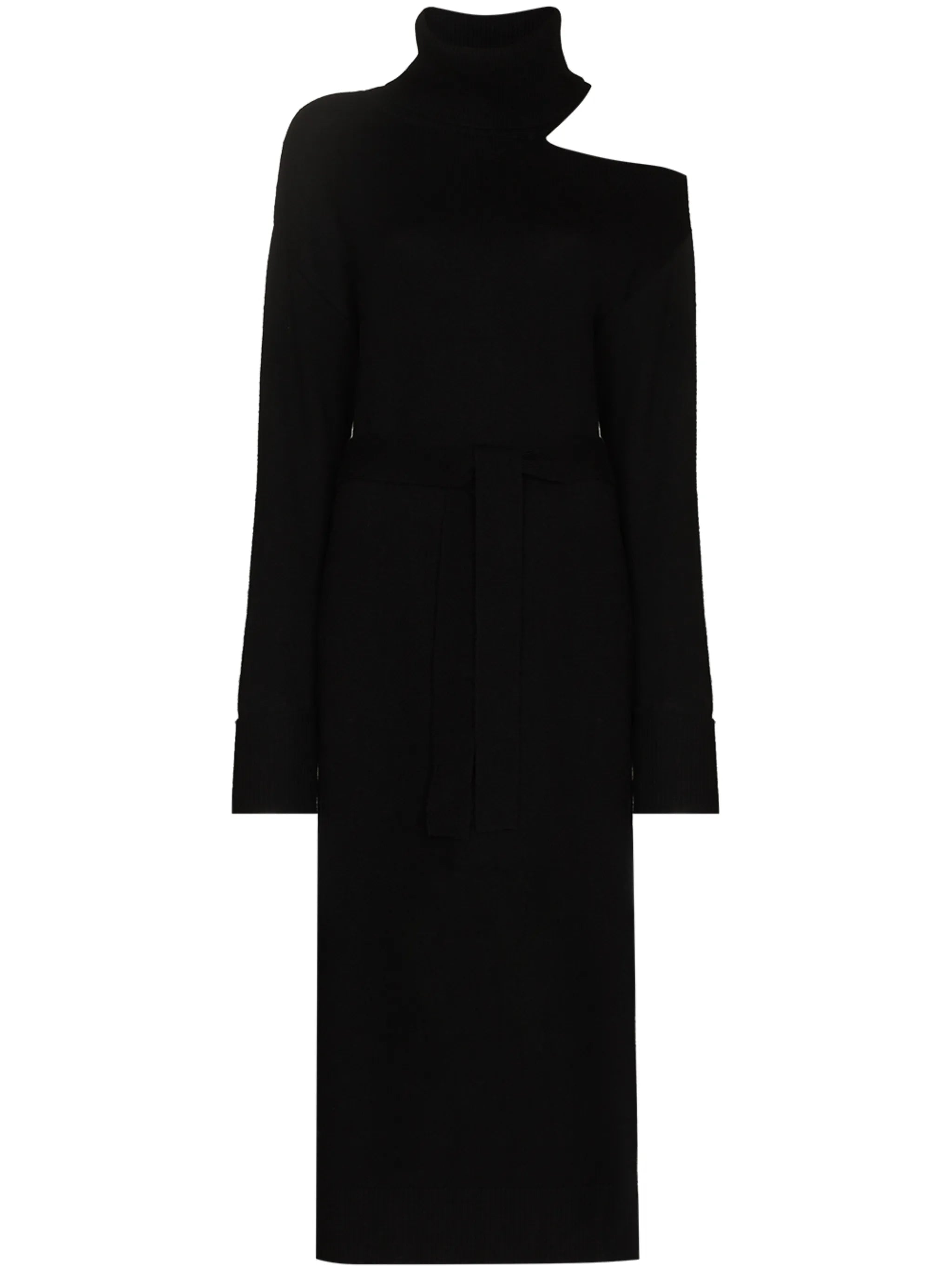 Raundi asymmetric knitted dress