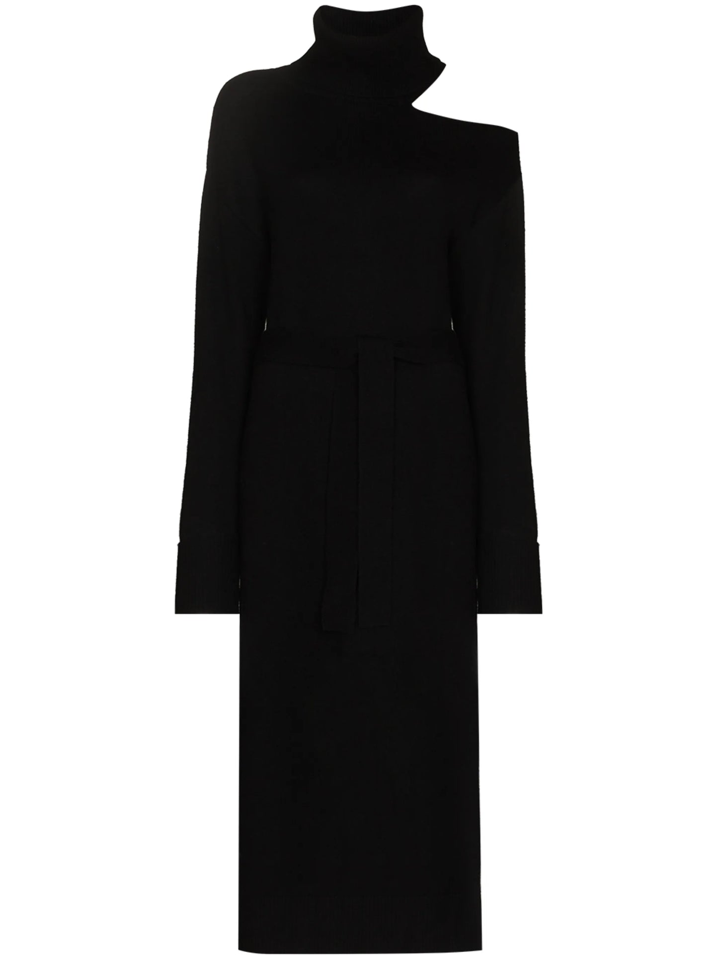 Raundi asymmetric knitted dress