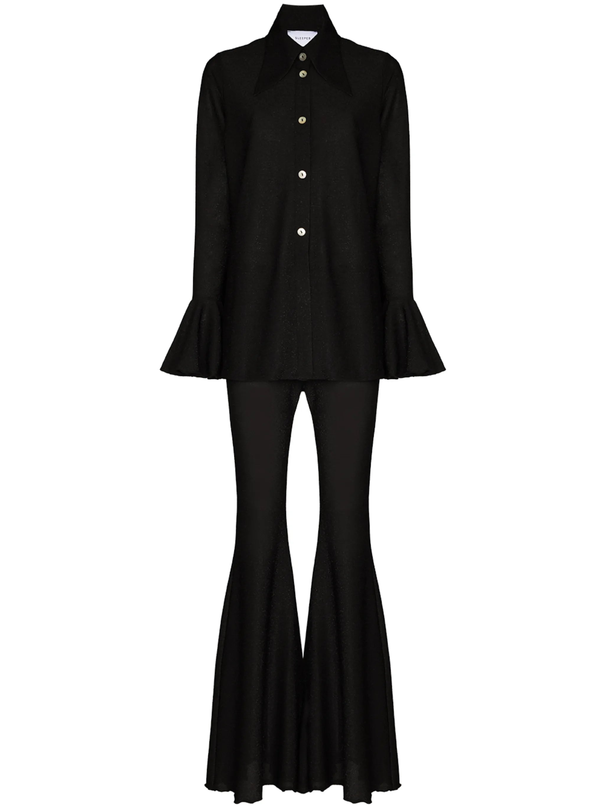 Cosmos lurex-detailing pajama set