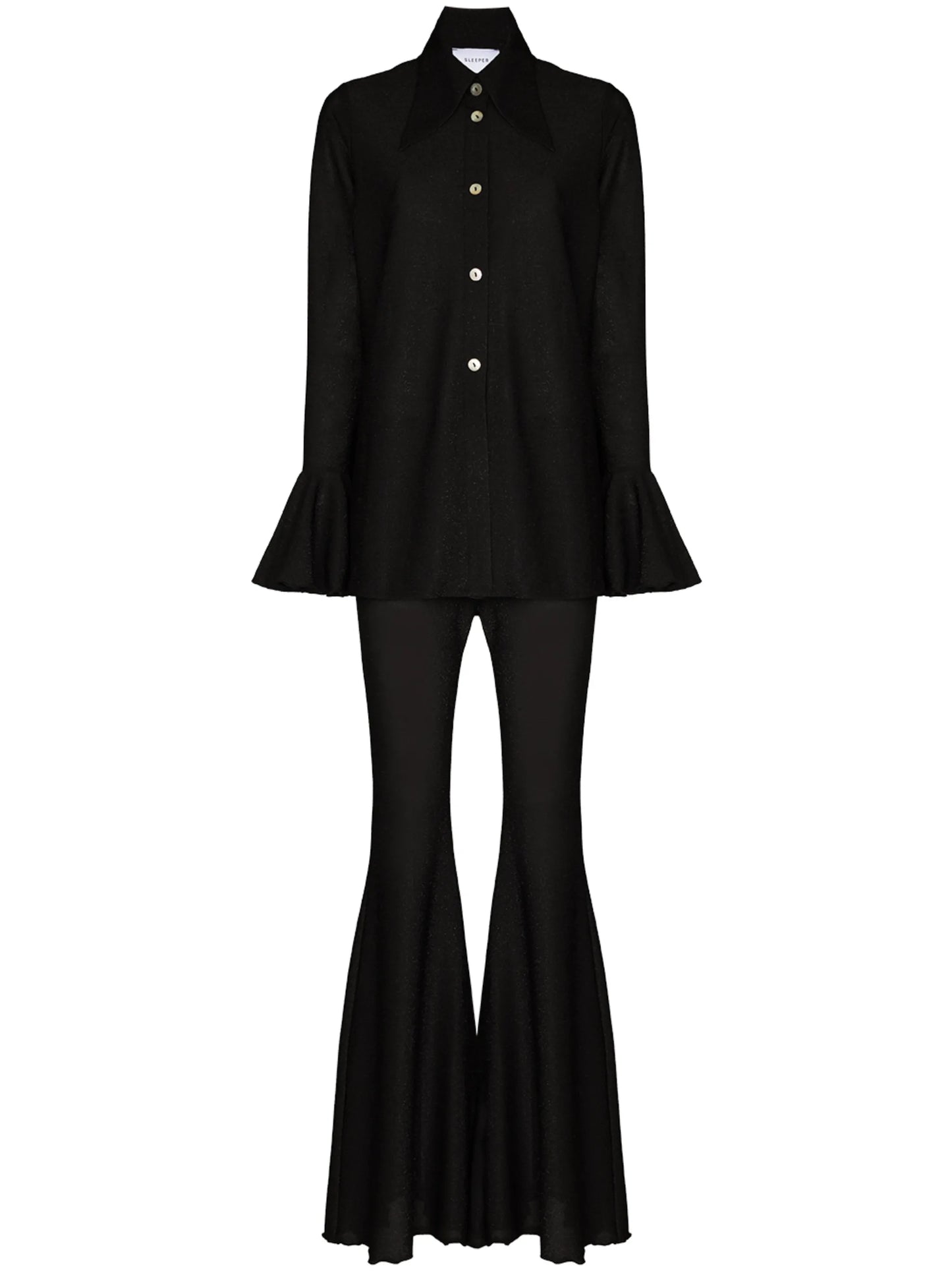 Cosmos lurex-detailing pajama set