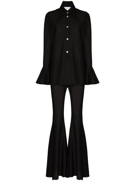 Cosmos lurex-detailing pajama set