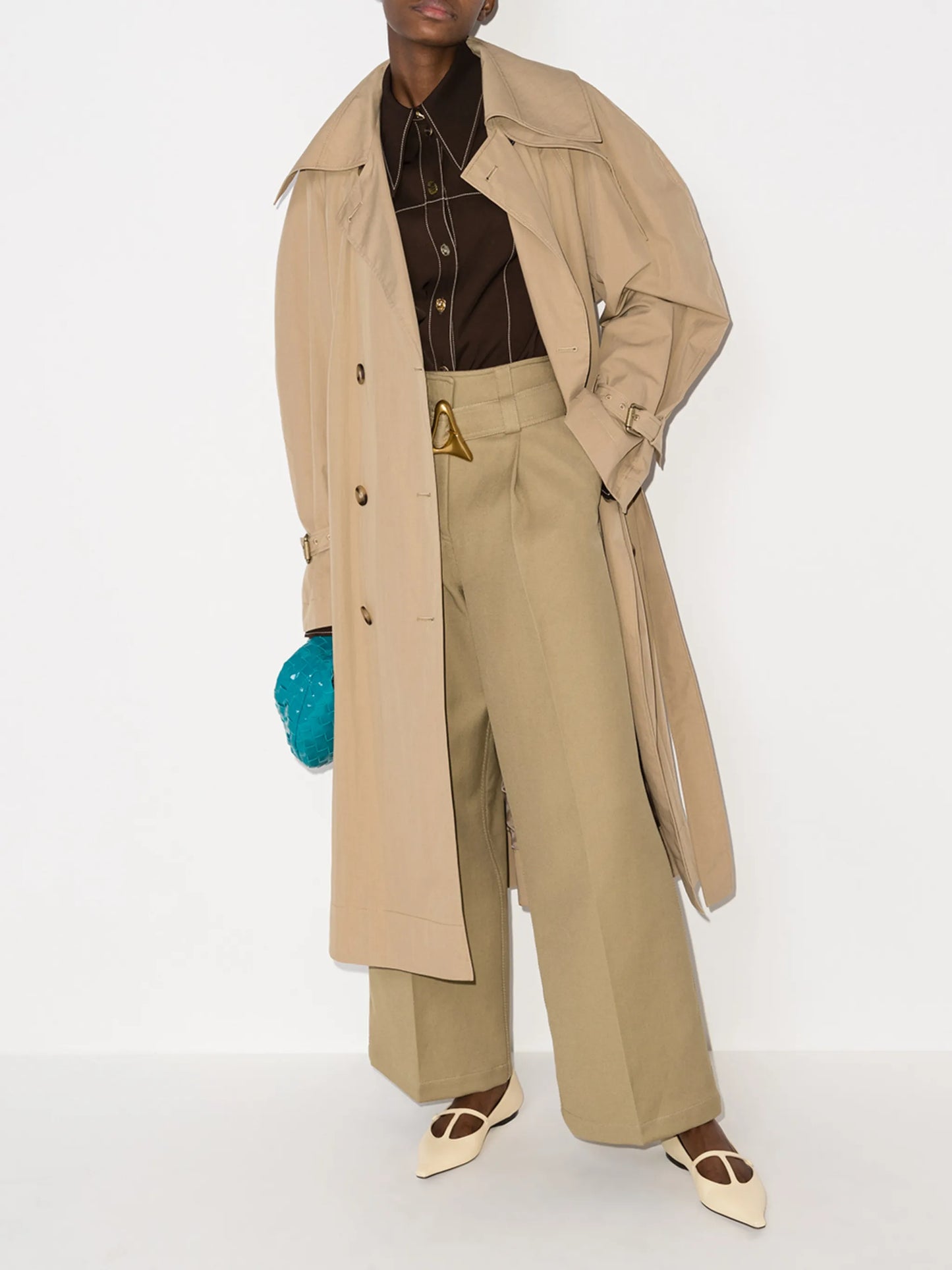 Petra contrast-stitching shirt