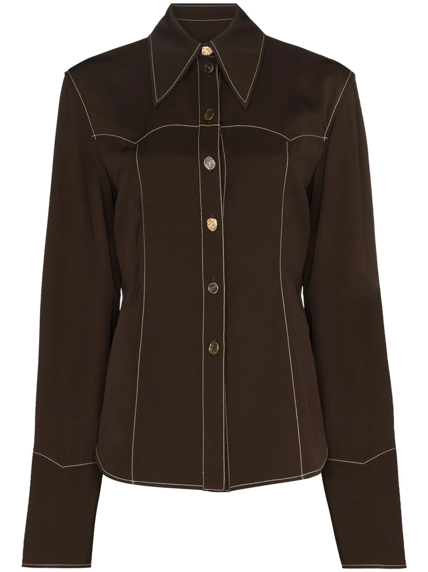 Petra contrast-stitching shirt