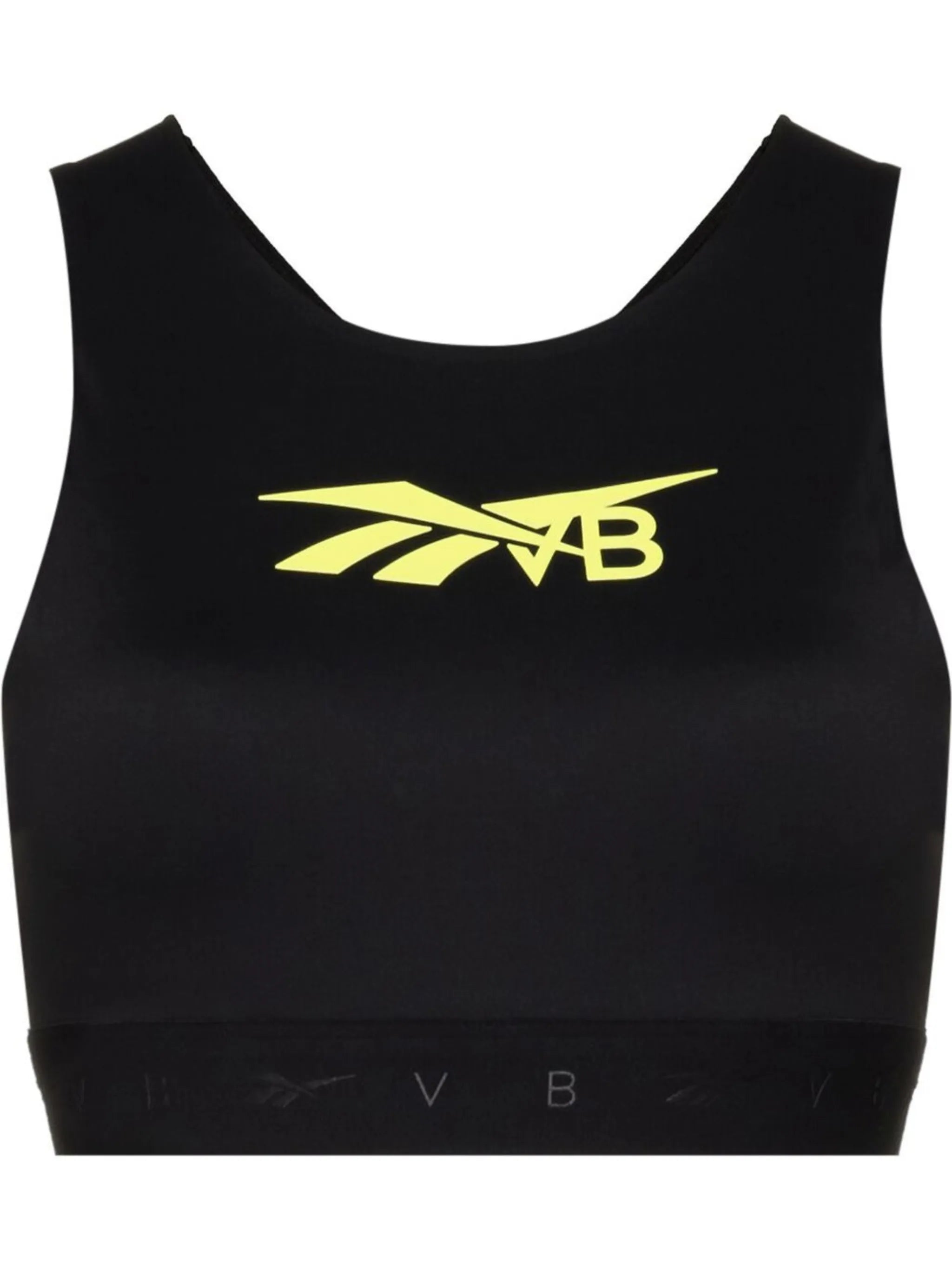 logo-print cropped vest