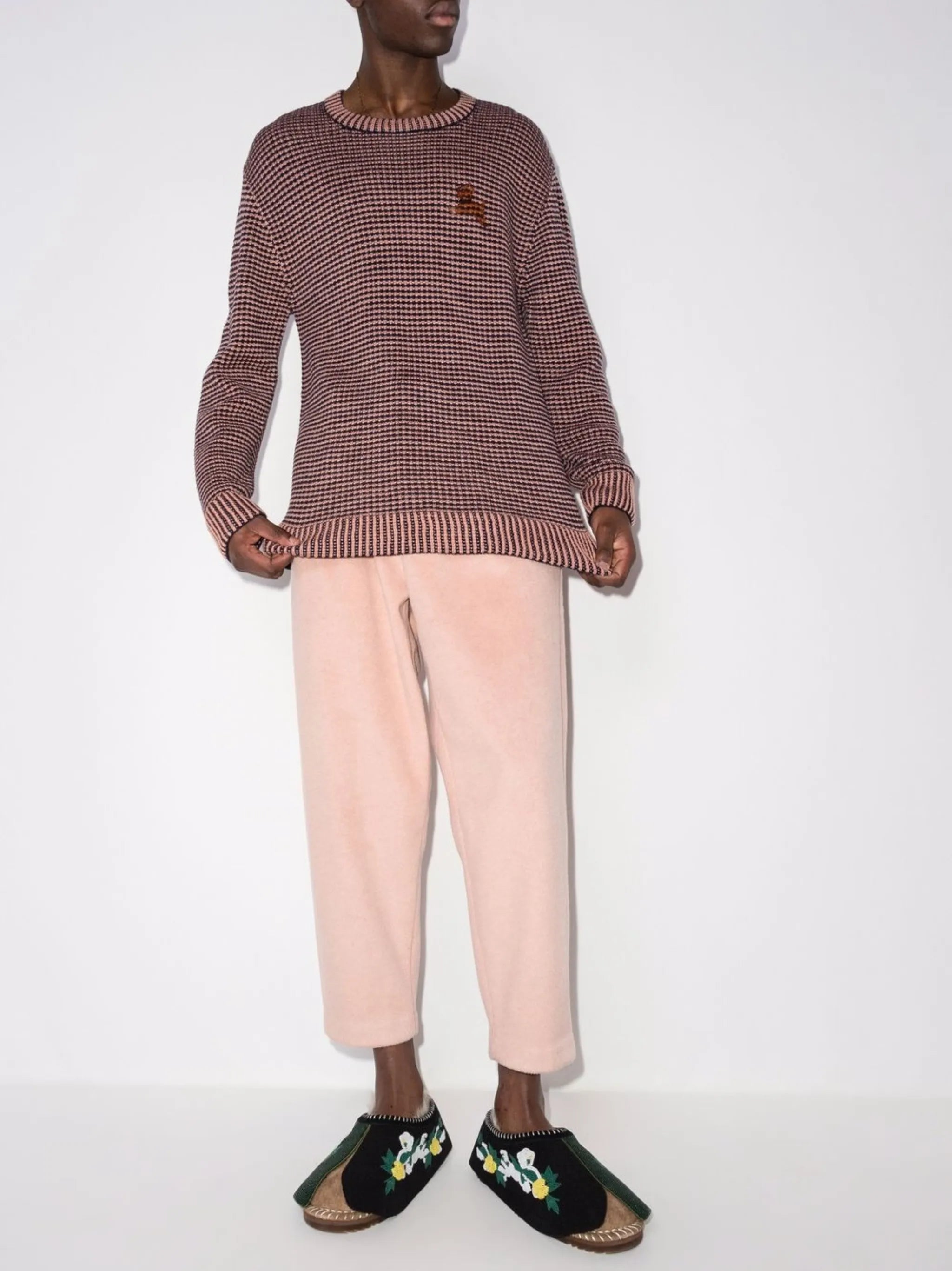 appliqué merino knitted jumper