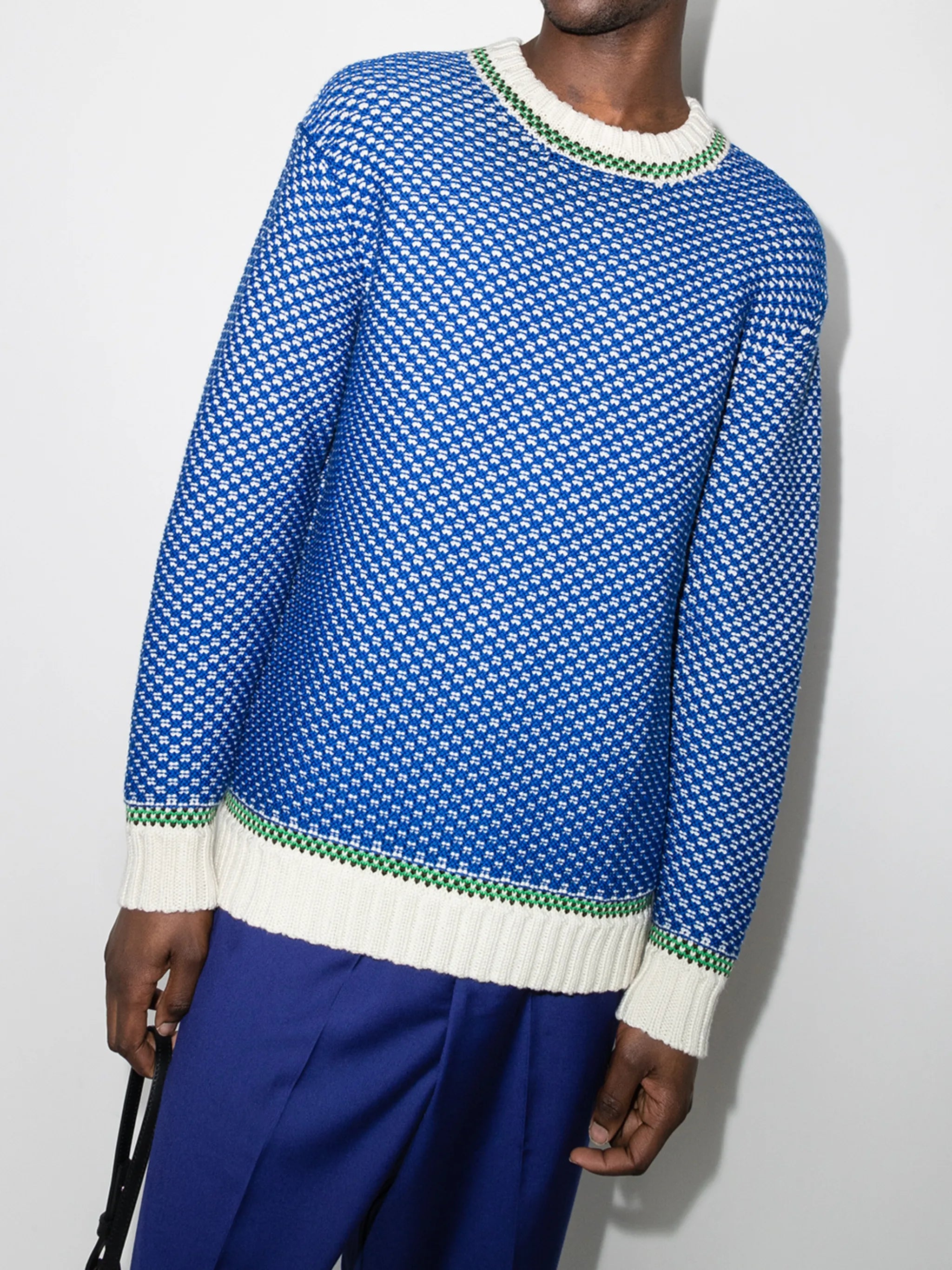 Caspian Tuck stitched-knit jumper