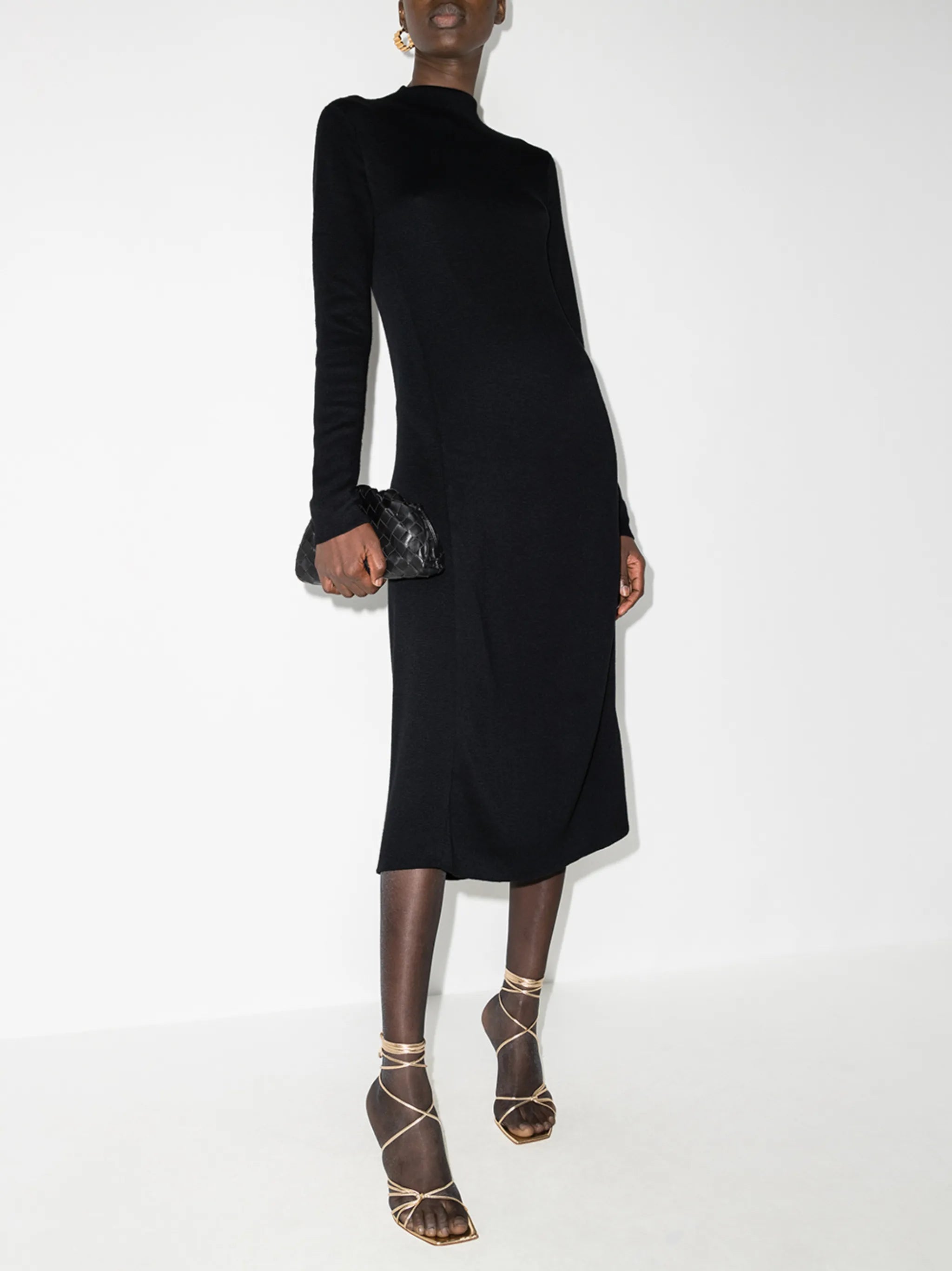cut-out back midi dress