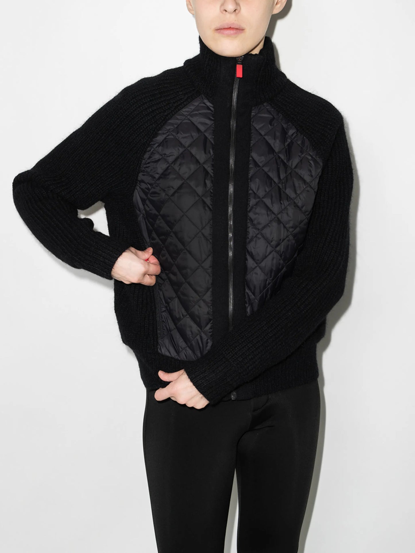 quilted knitted jacket