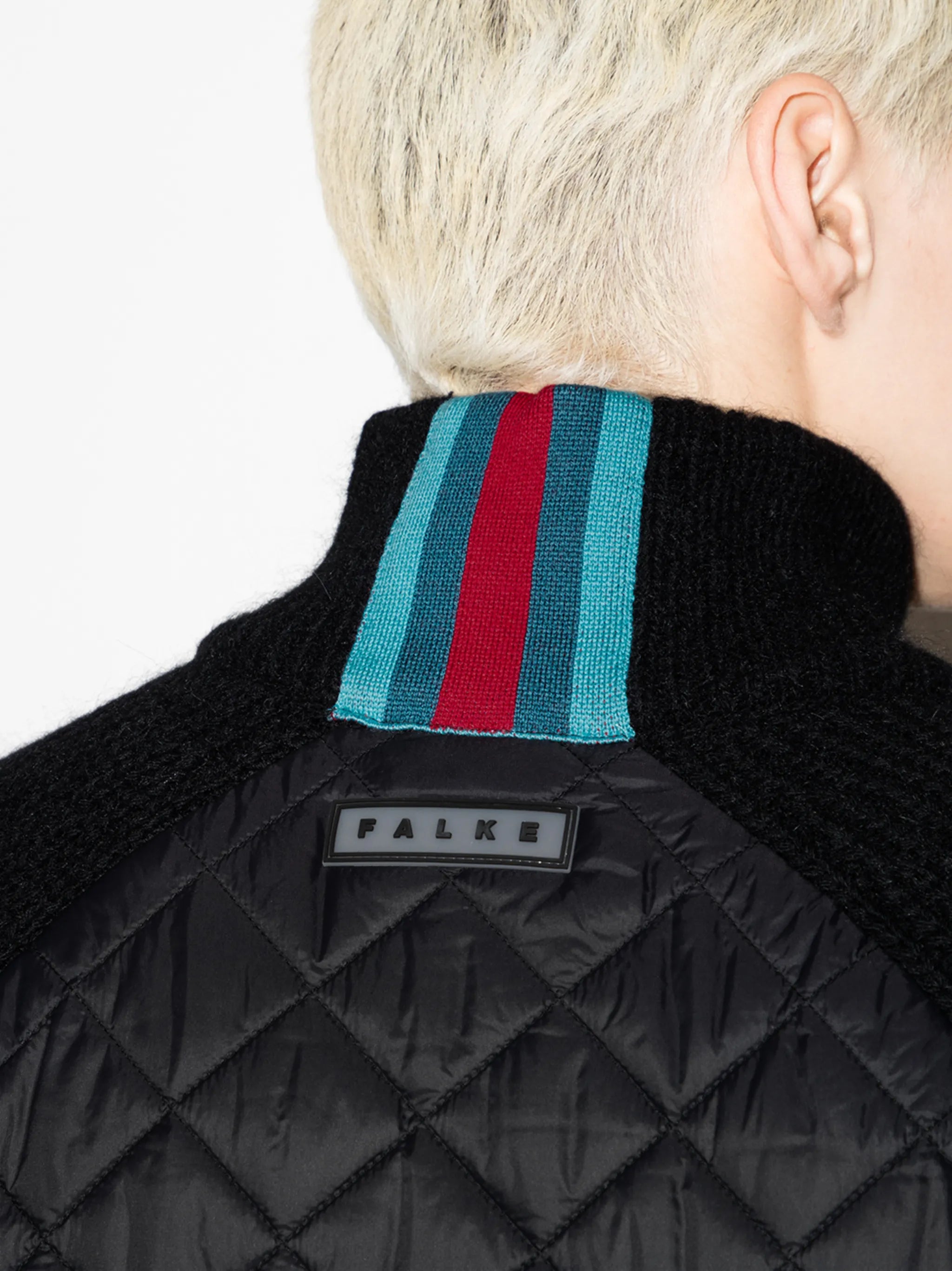 quilted knitted jacket