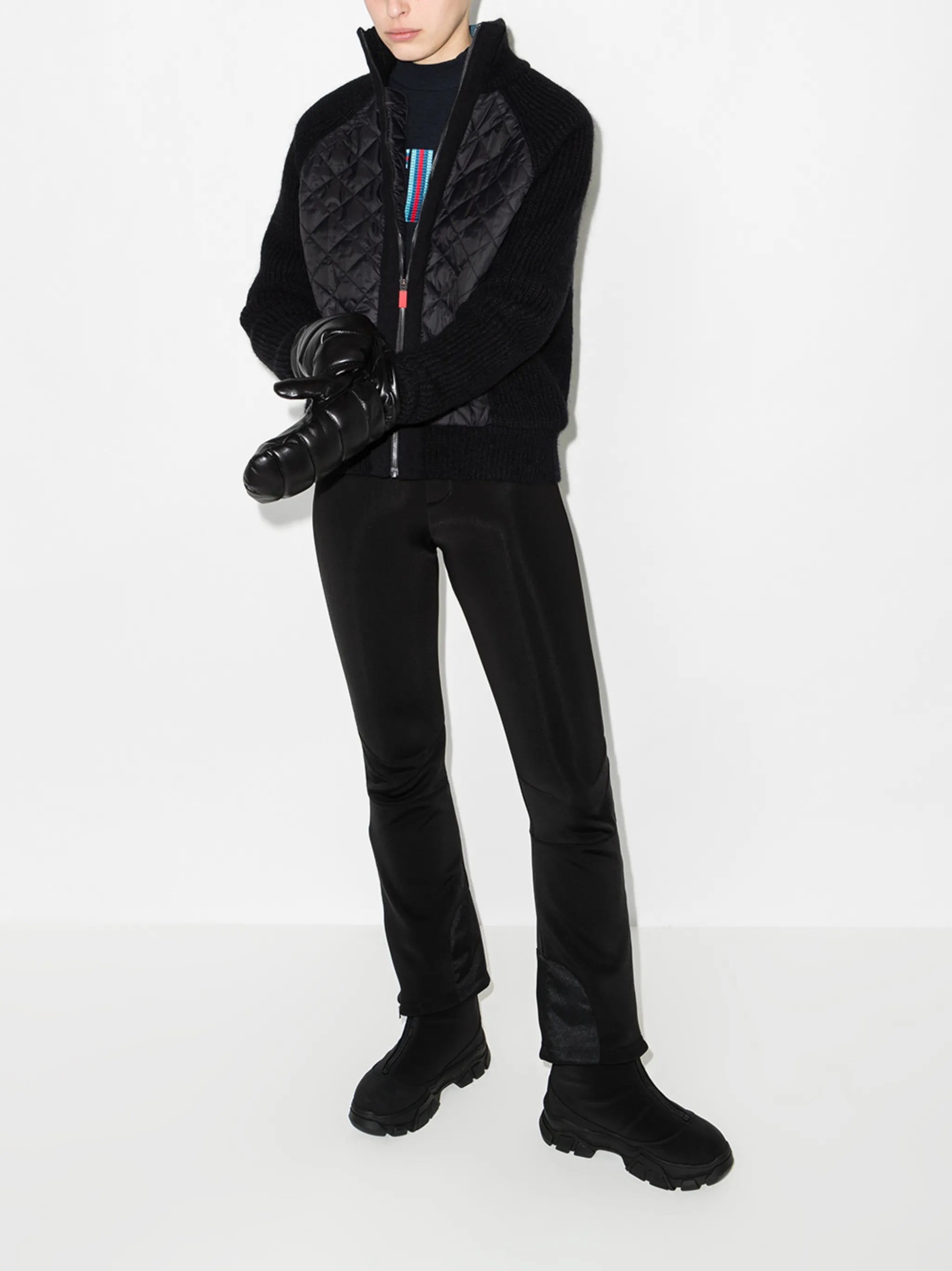 quilted knitted jacket