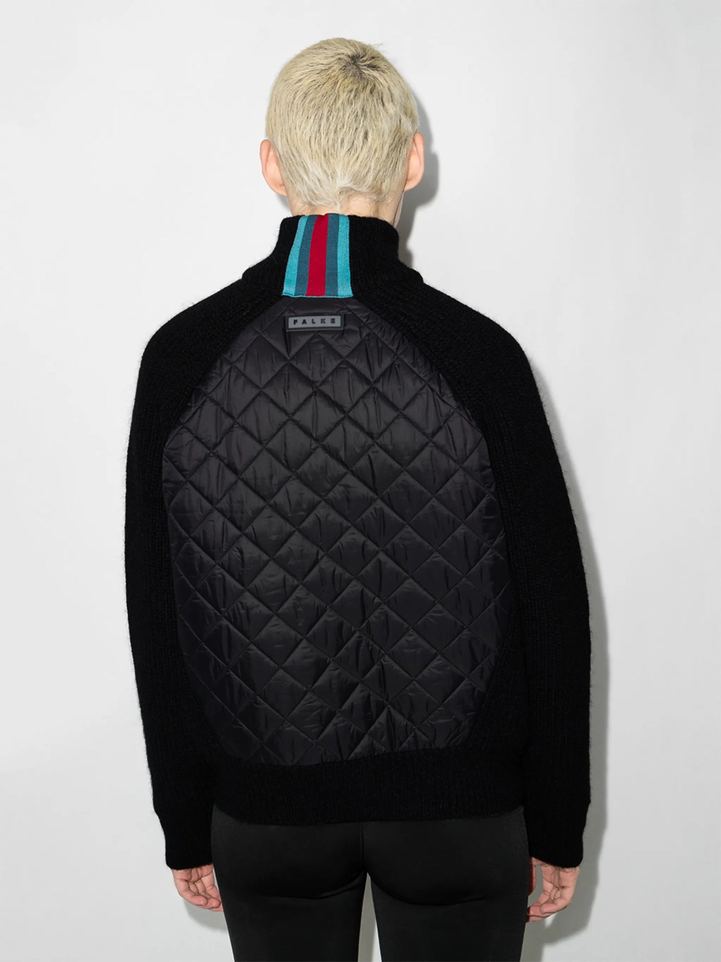 quilted knitted jacket