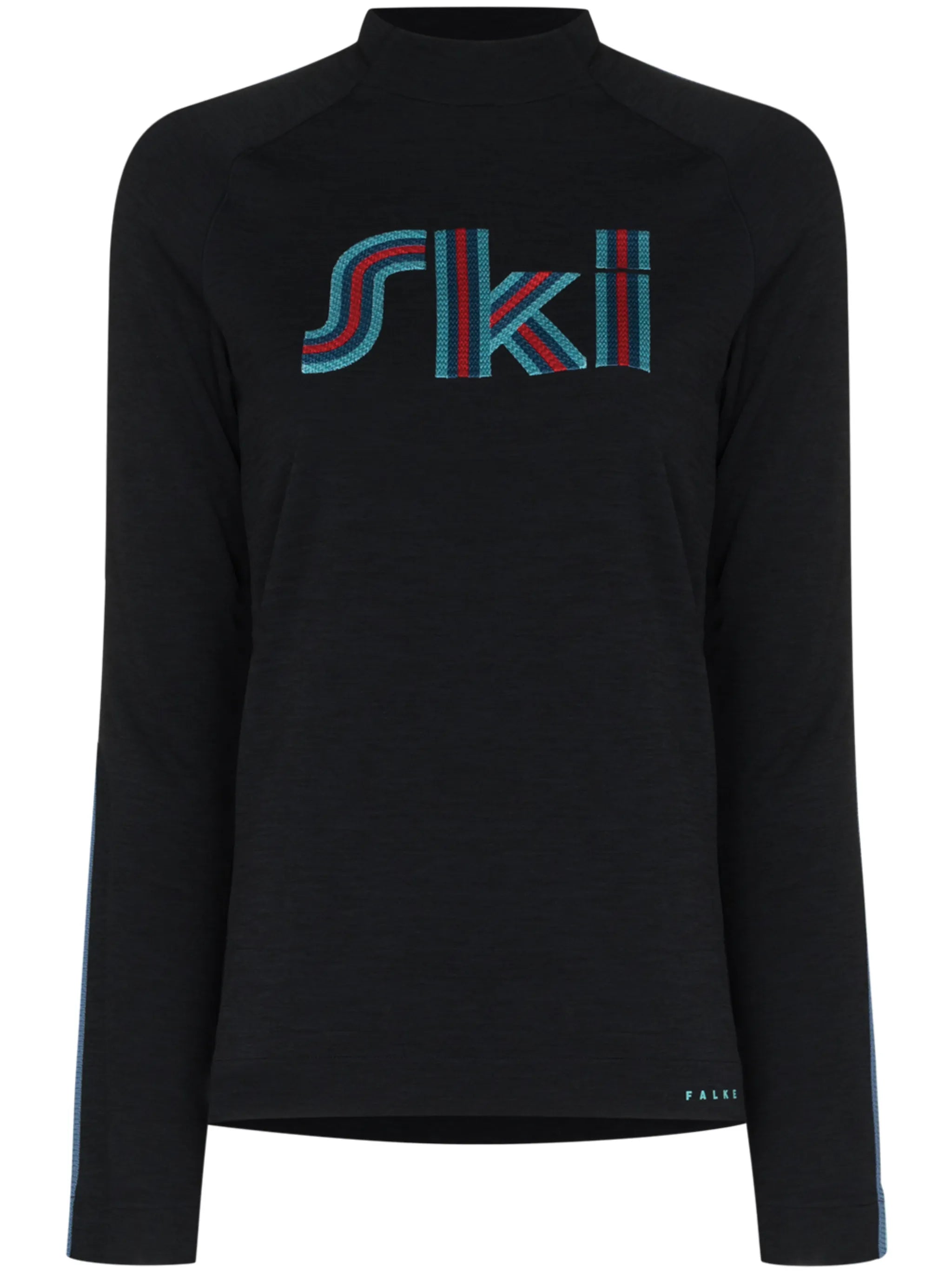 slogan-print long--sleeve performace T-shirt