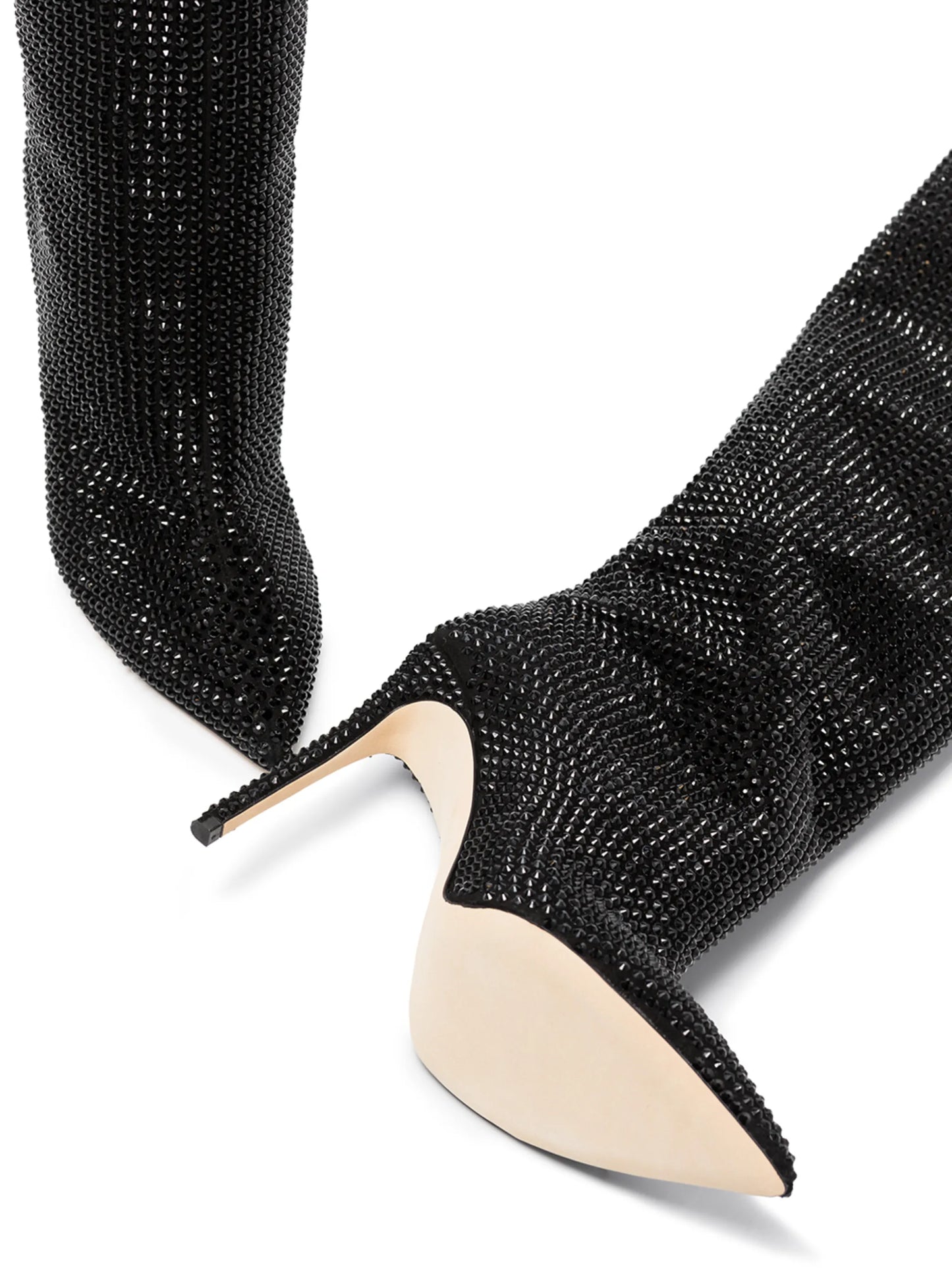 Holly 105mm crystal-embellished boots