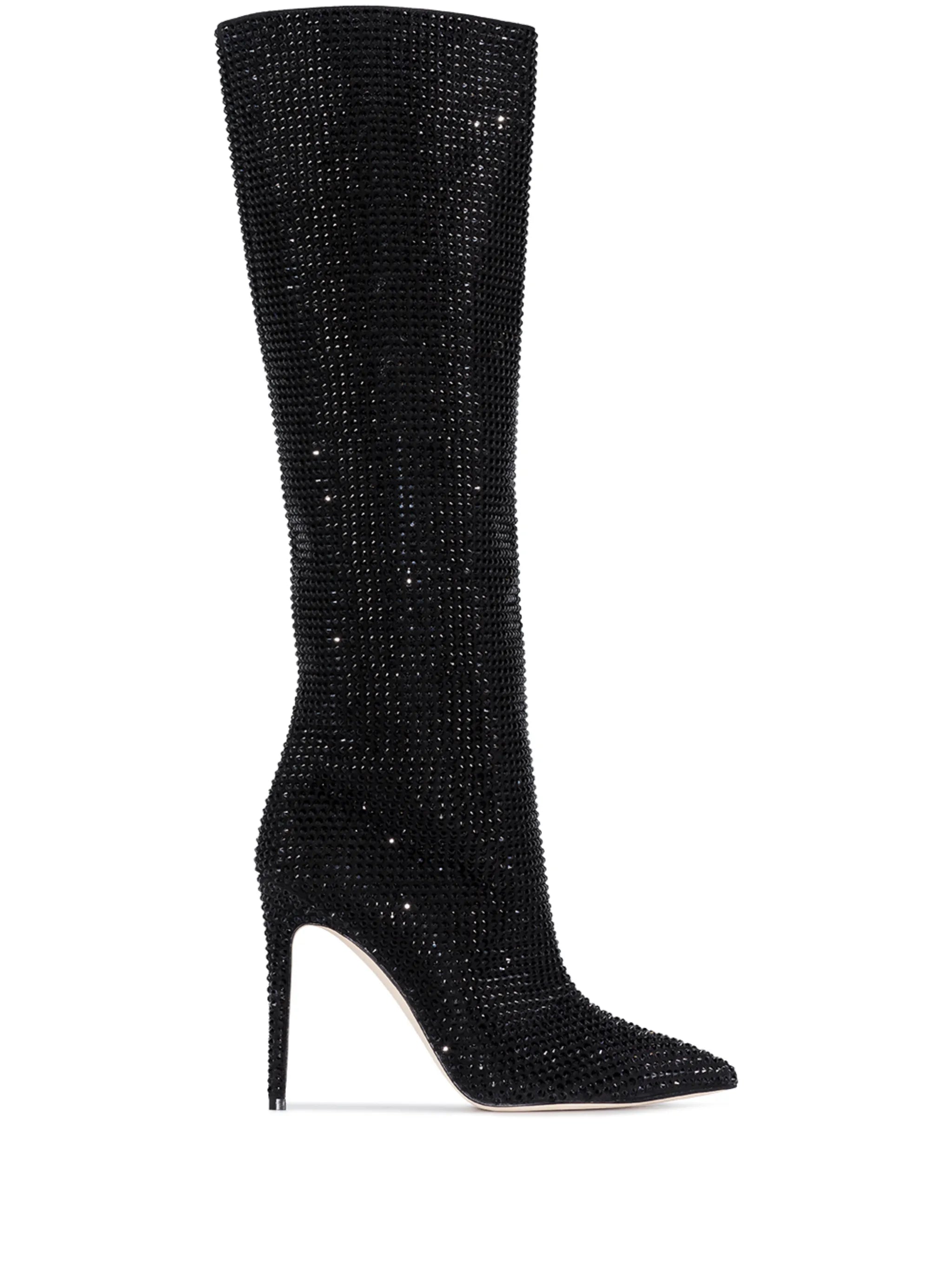 Holly 105mm crystal-embellished boots