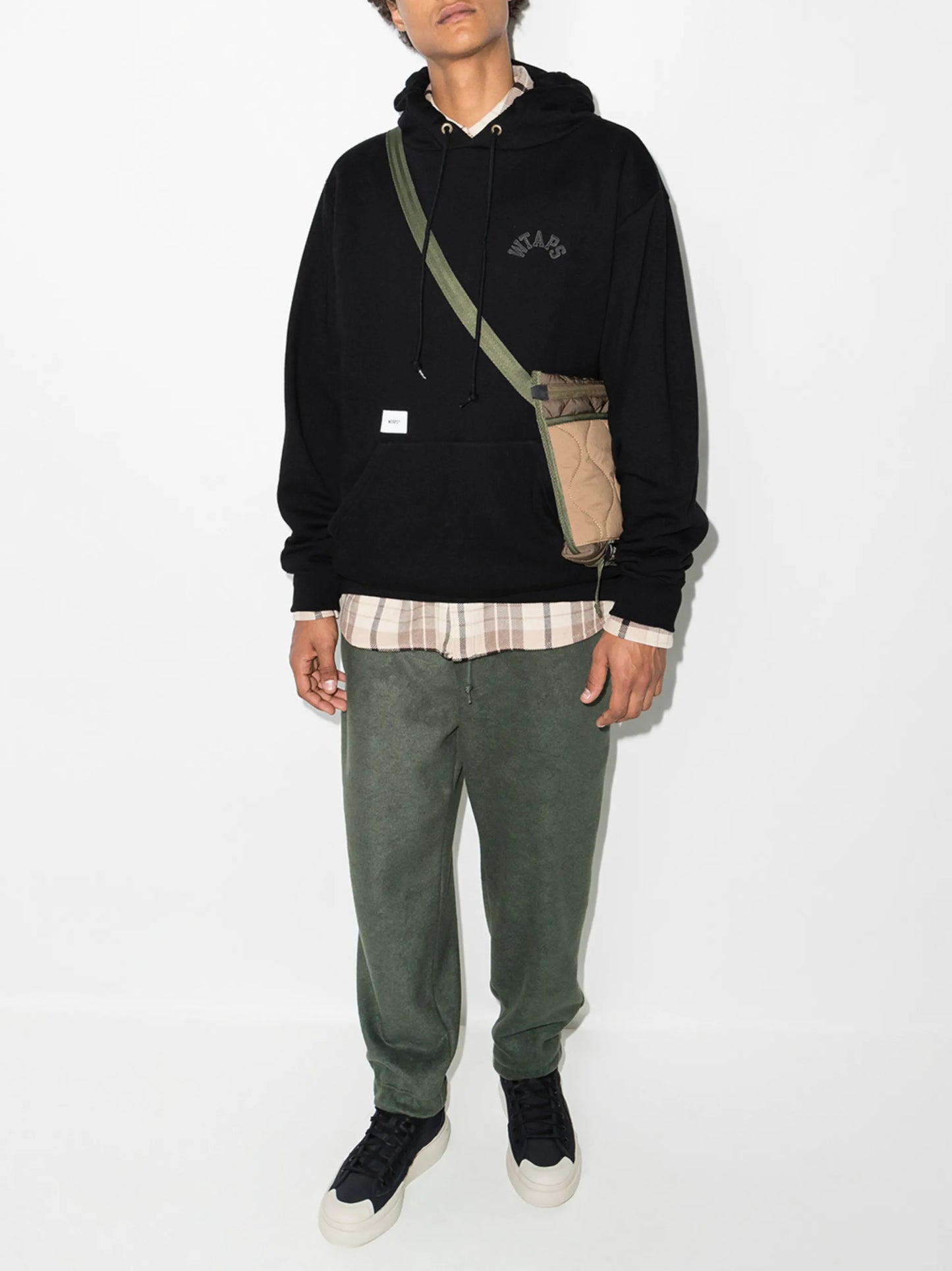 logo-embroidered cotton hoodie