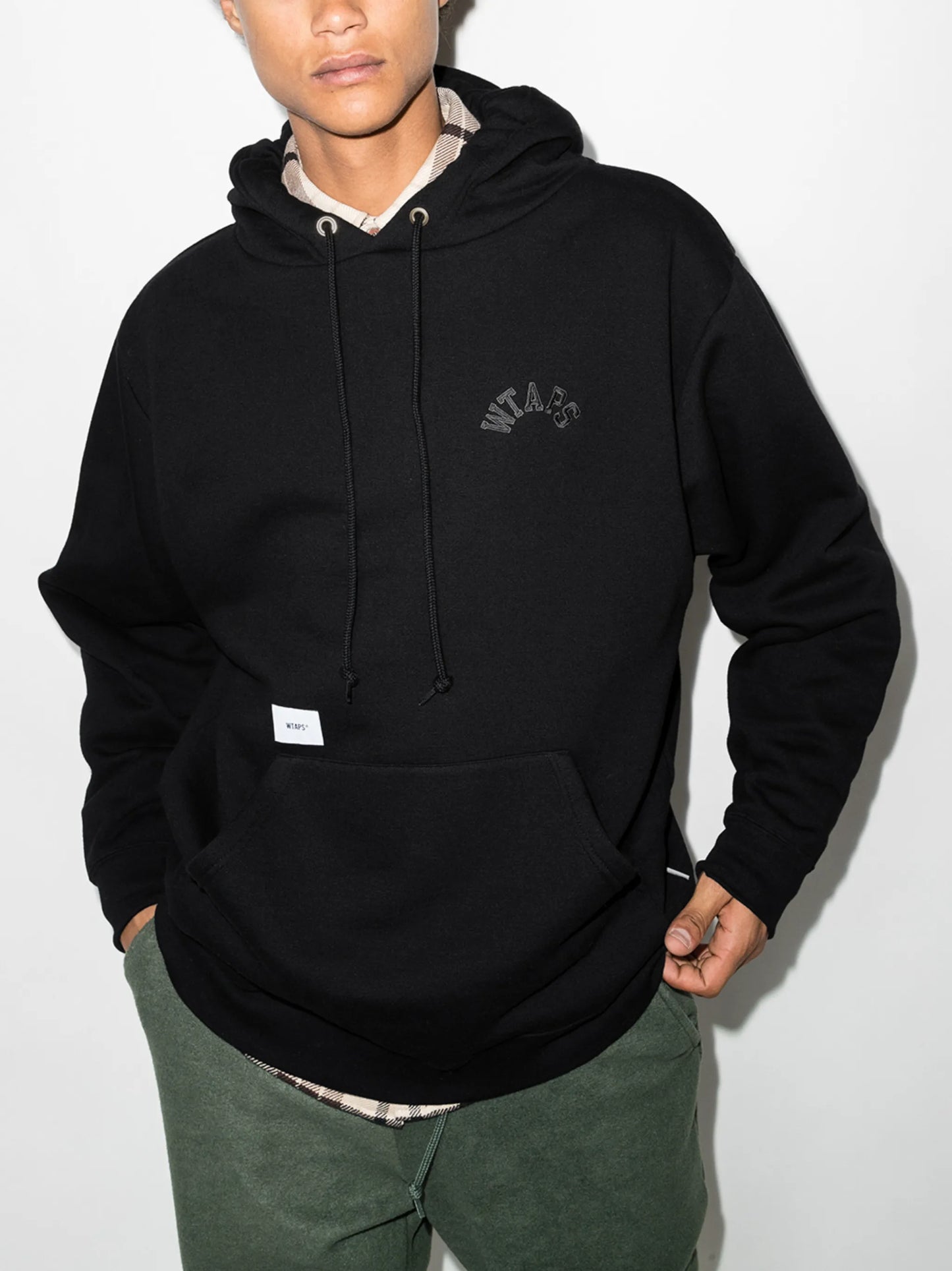 logo-embroidered cotton hoodie