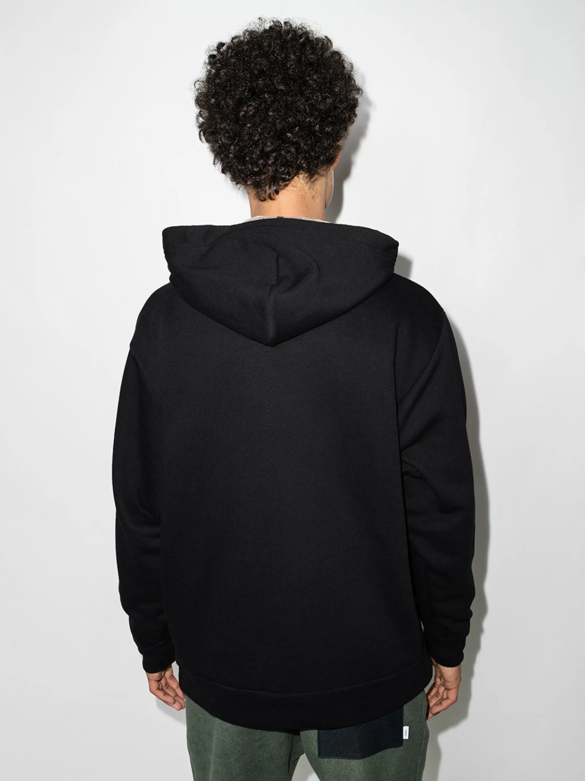 logo-embroidered cotton hoodie