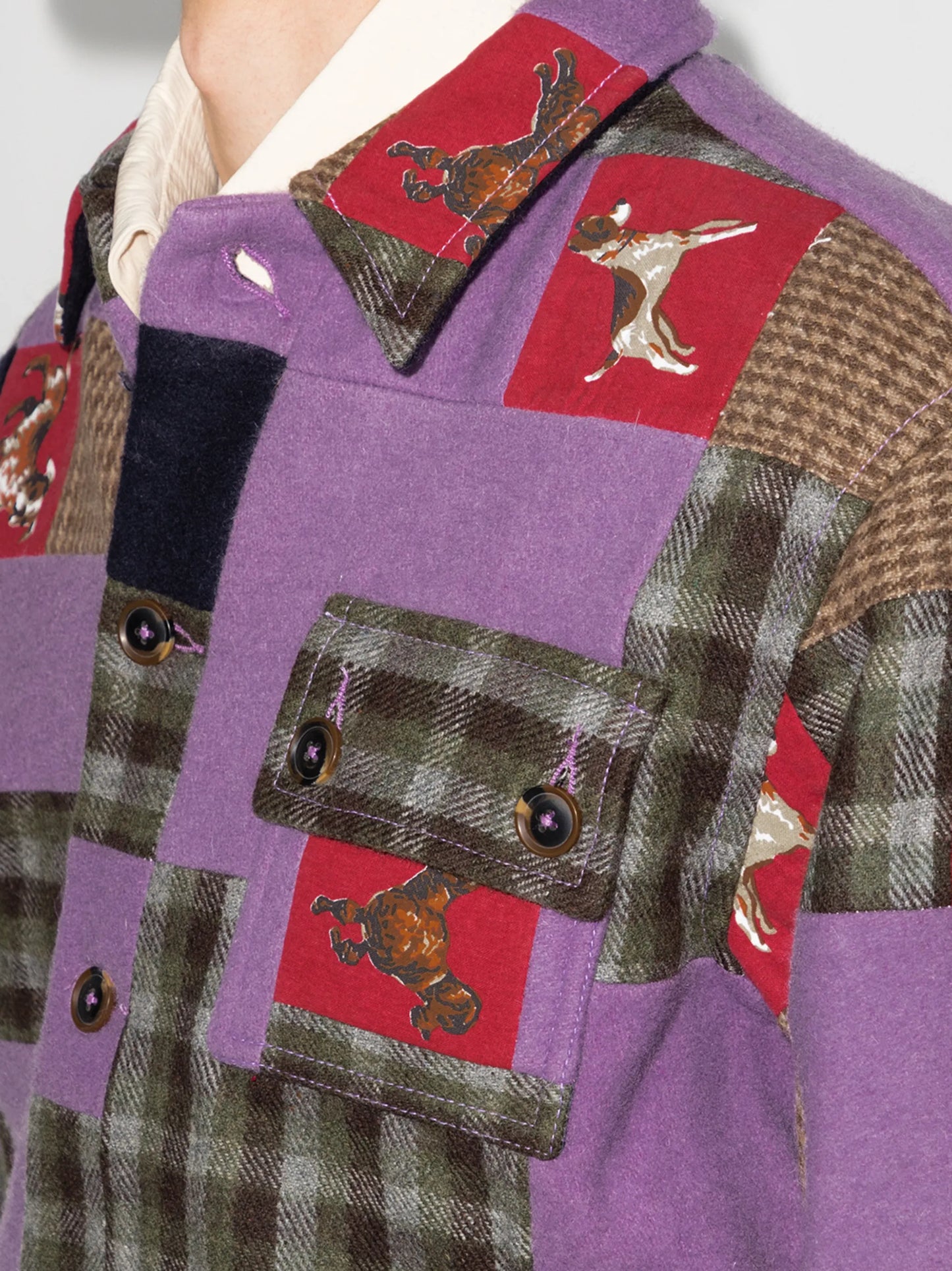 Show Dogs patchwork-design jacket