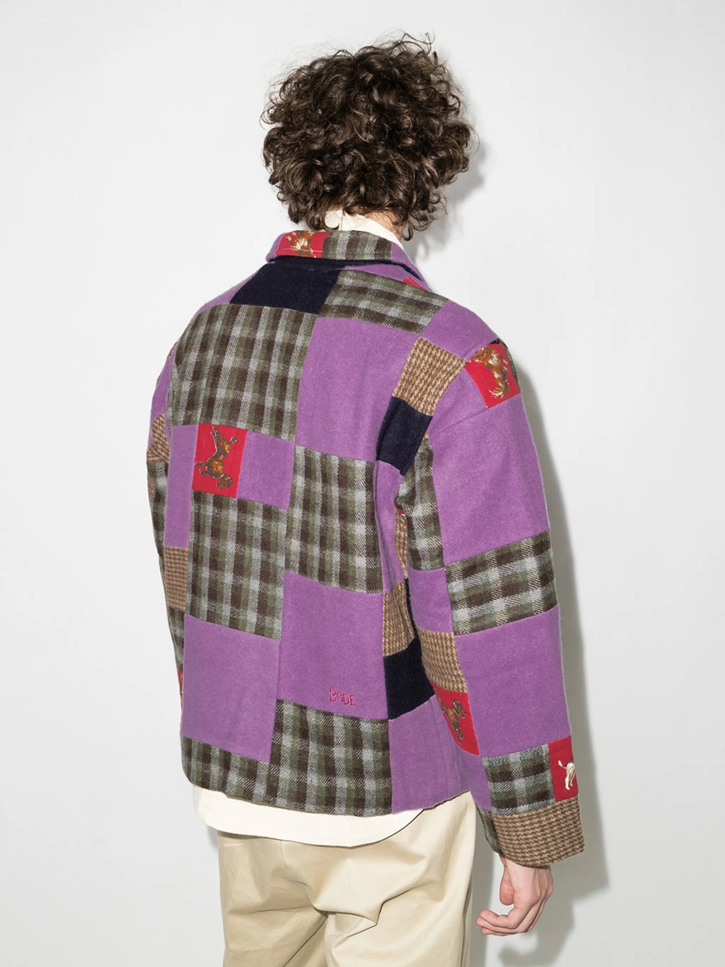 Show Dogs patchwork-design jacket