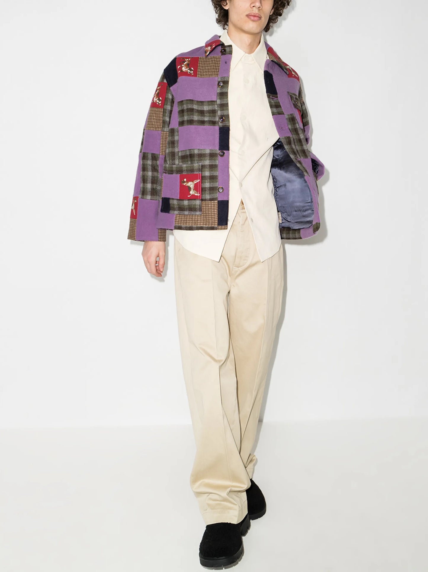 Show Dogs patchwork-design jacket